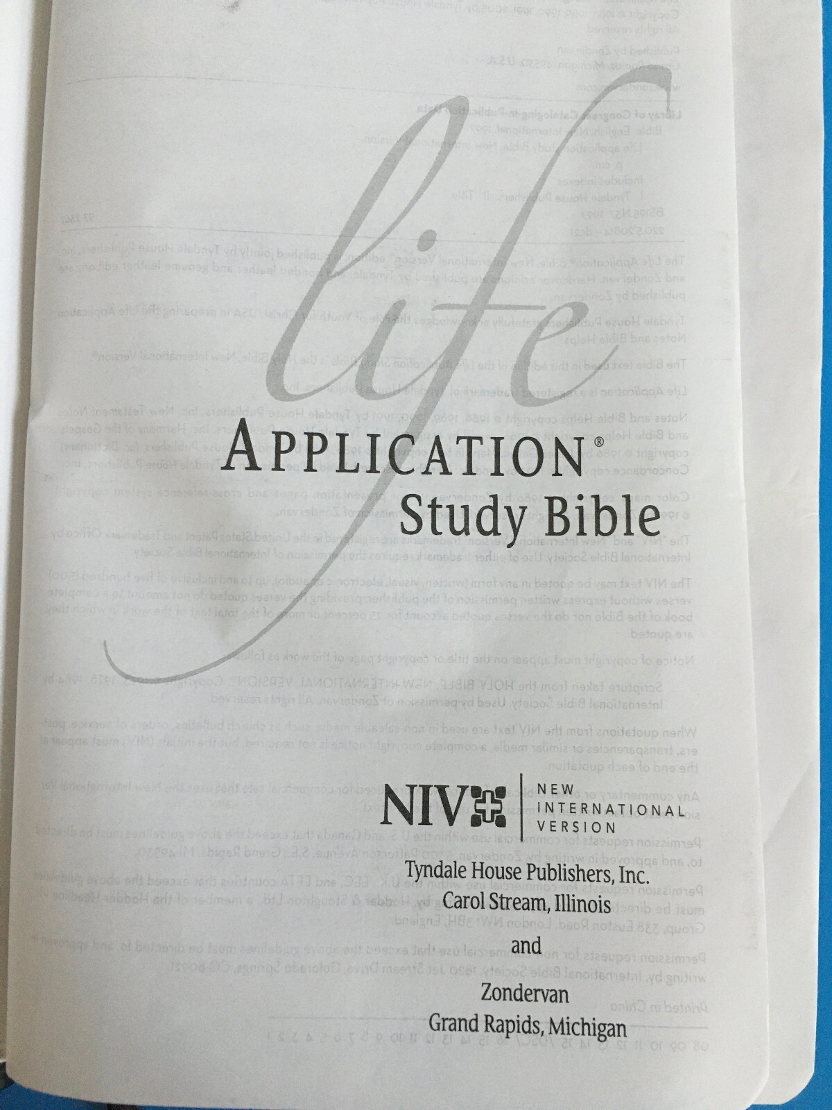 Life Application Study Bible International Version Tyndale 2005, Gilded Pages