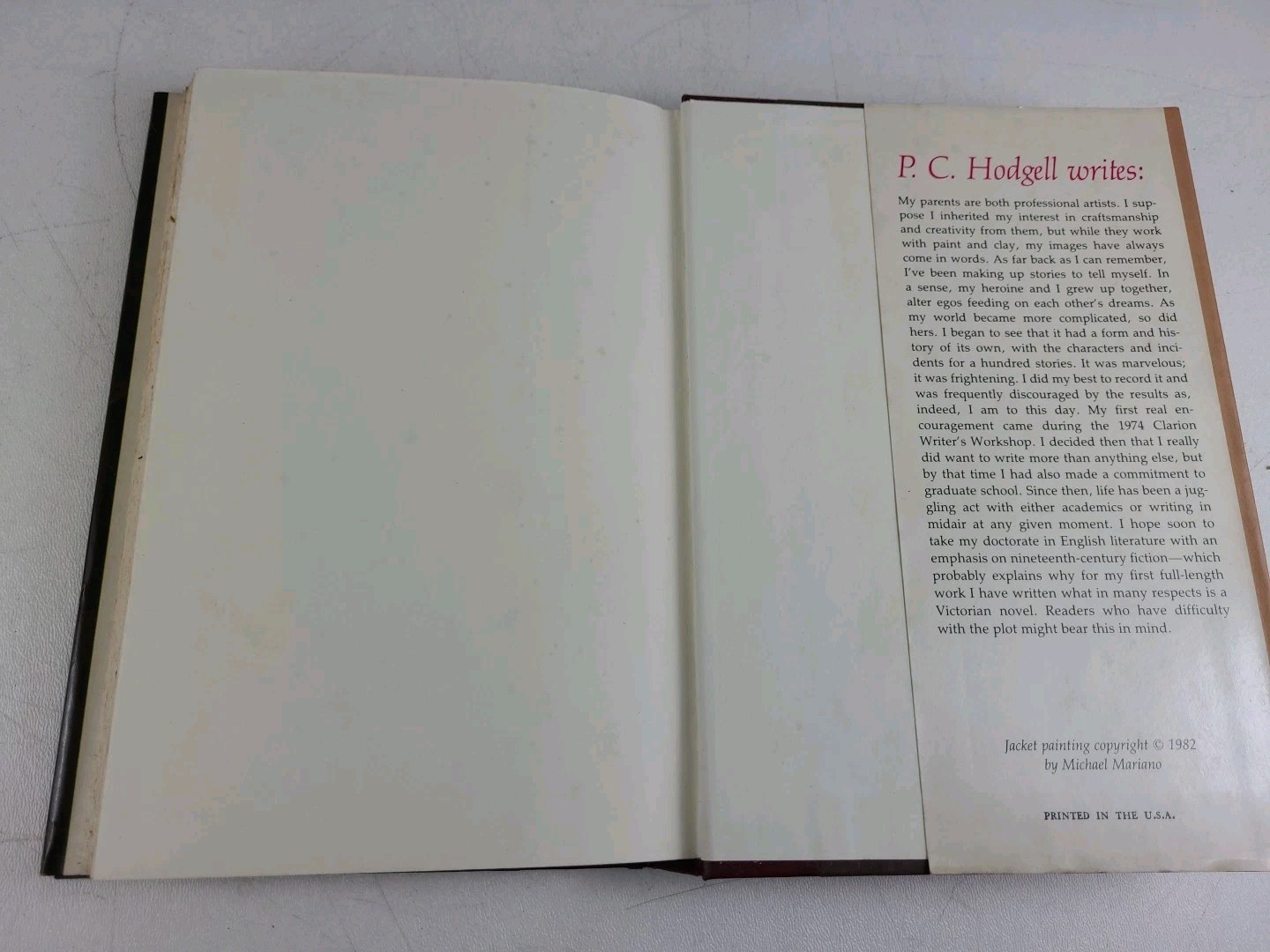 *SIGNED* God Stalk P. C. Hodgell Hardcover HCDJ 1982 BCE