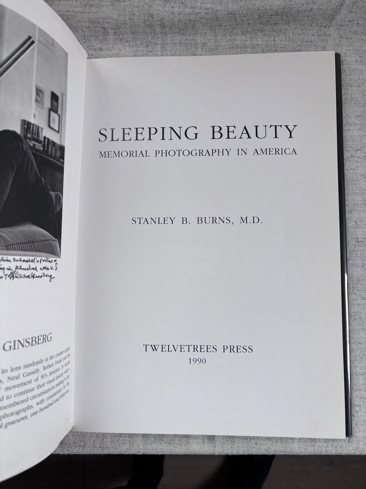 Stanley B. Burns Sleeping Beauty Memorial Photography Hardcover 1990 First Ed