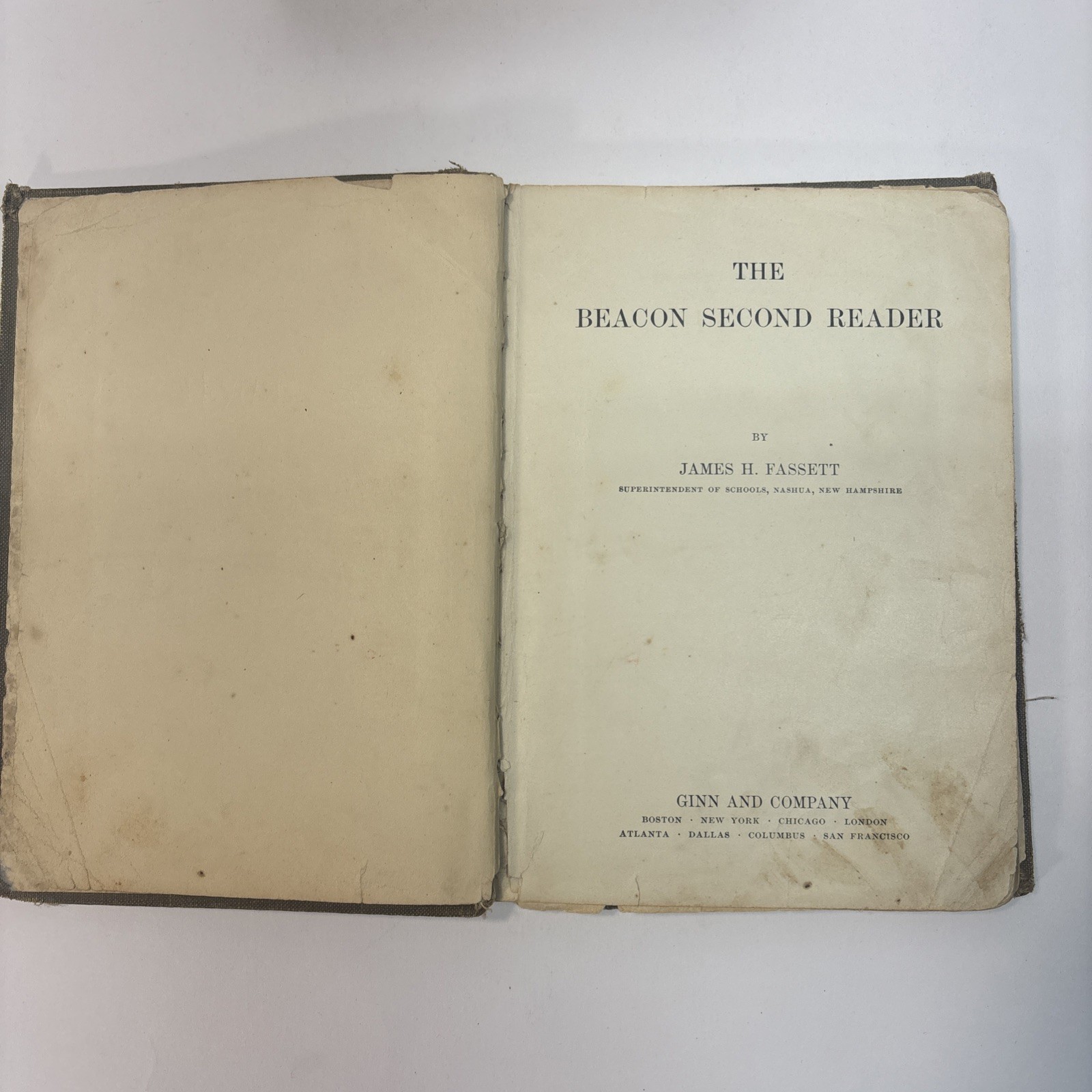 Lot of 5 Antique Vintage School Textbook Speller, Reader, English 1800/1900s