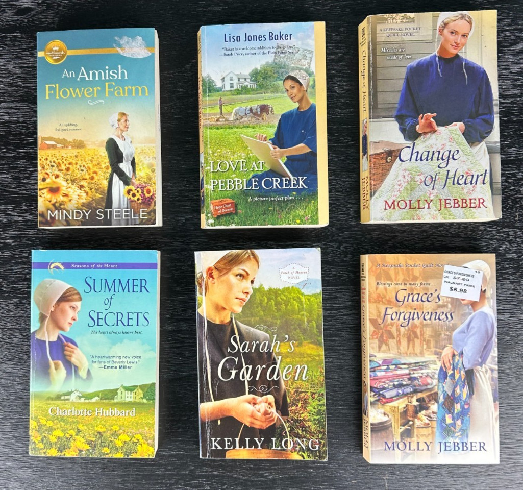 Amish Romance Lot of 6 Paperbacks by Various Authors – An Amish Flower Farm