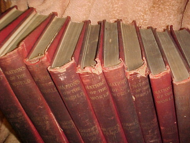 10 DIF LATE 1800’s NATIONS OF THE WORLD HC BOOKS PETER FENELON COLLIER AGED ***