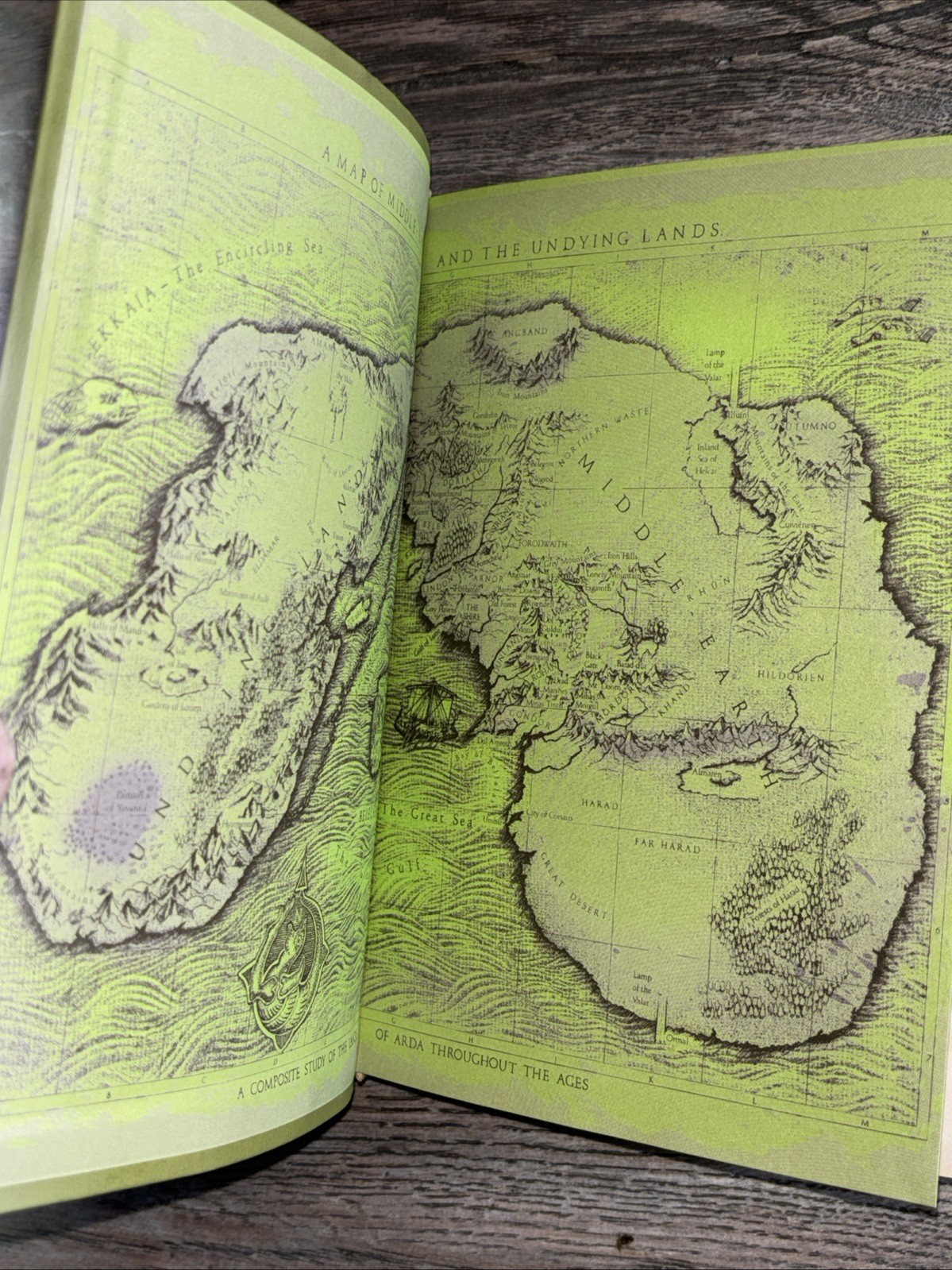 An Atlas of Tolkien David Day Illustrated Guide Flex Bound Faux Leather Hardcove
