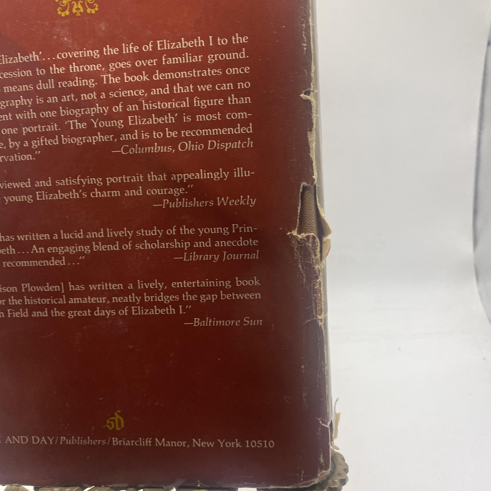 Vintage 1973 Danger To Elizabeth Alison Plowden Stein & Day Red HC DJ History