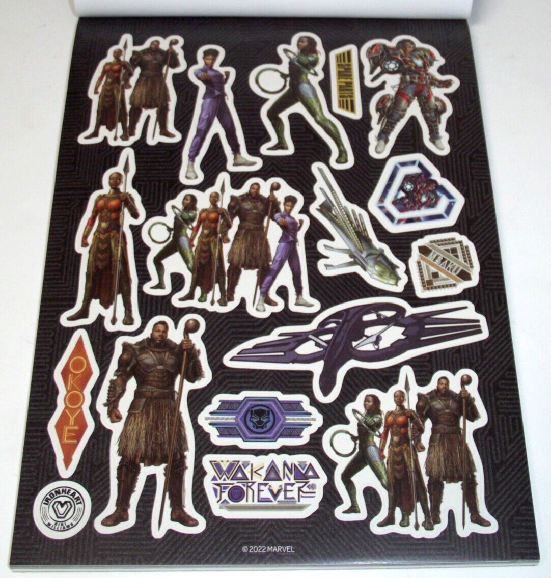 NEW Black Panther Wakanda Forever Create-A-Scene 90 Stickers Coloring Book Pad