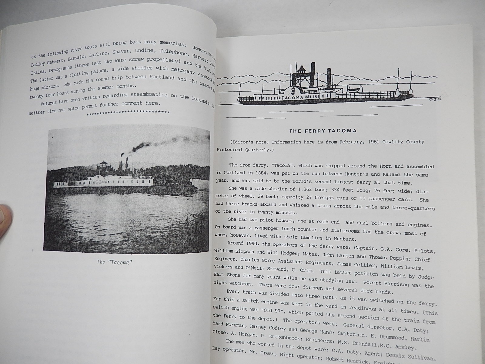 Kalama Washington: A Centennial History, 1990, Paperback, 220 pages