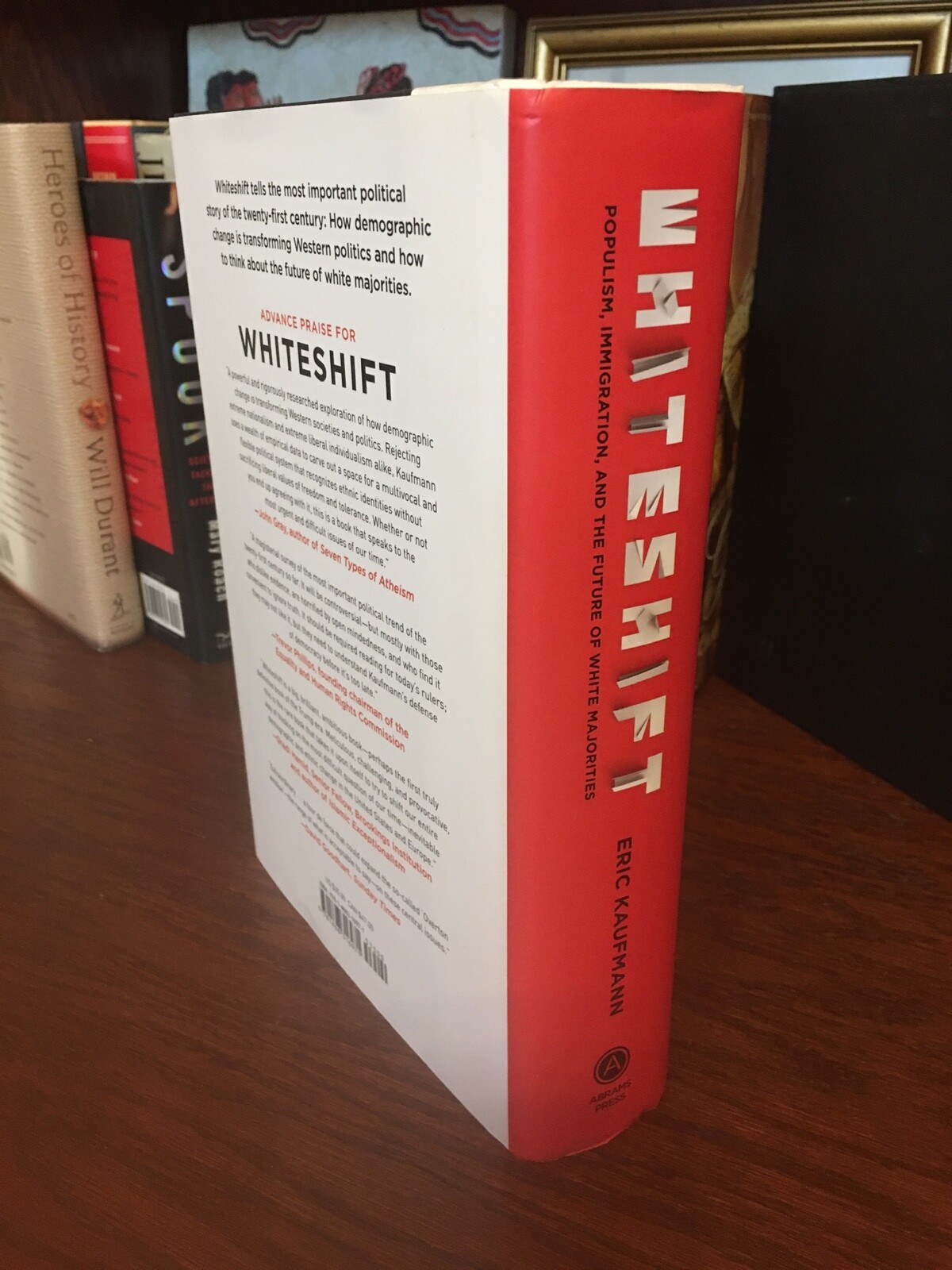 Whiteshift. Eric Kaufmann 1st HC Ptg. Abrams 2019. Fine Unread