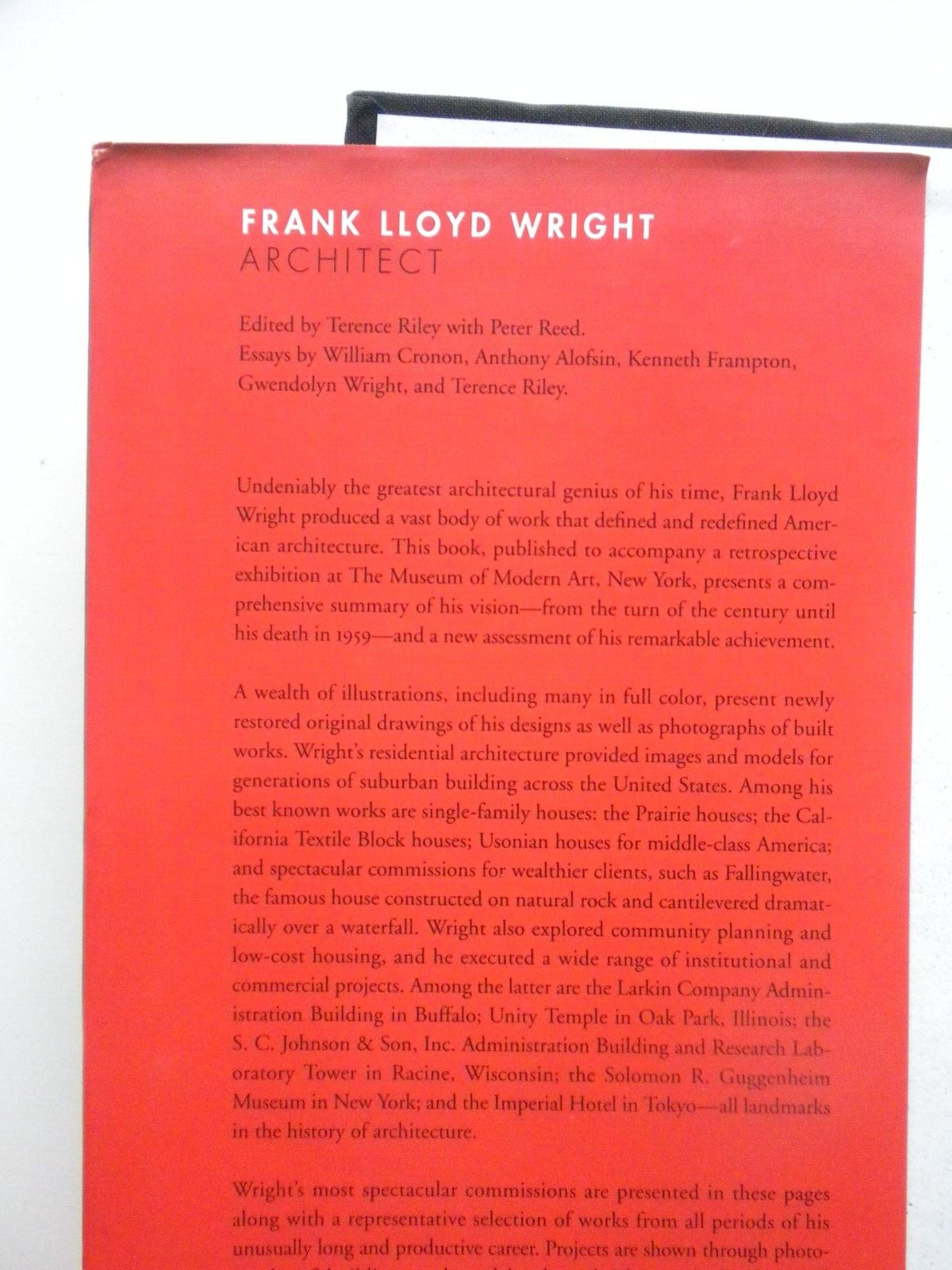 ARCHITECT by Riley 1994 FRANK LLOYD WRIGHT 484 illustrations 344 pages Hardcover