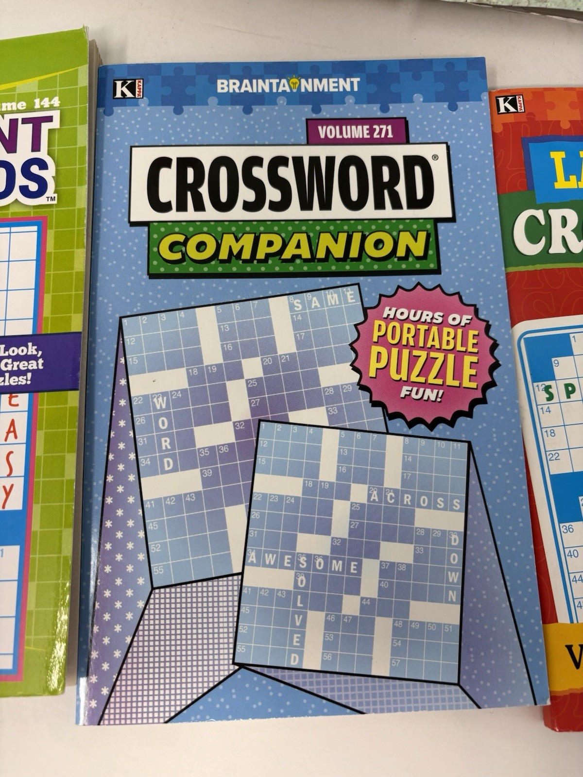 Mixed Lot Of 3 KAPPA Large Print, Crossword Companion Books Un used 106,144,271