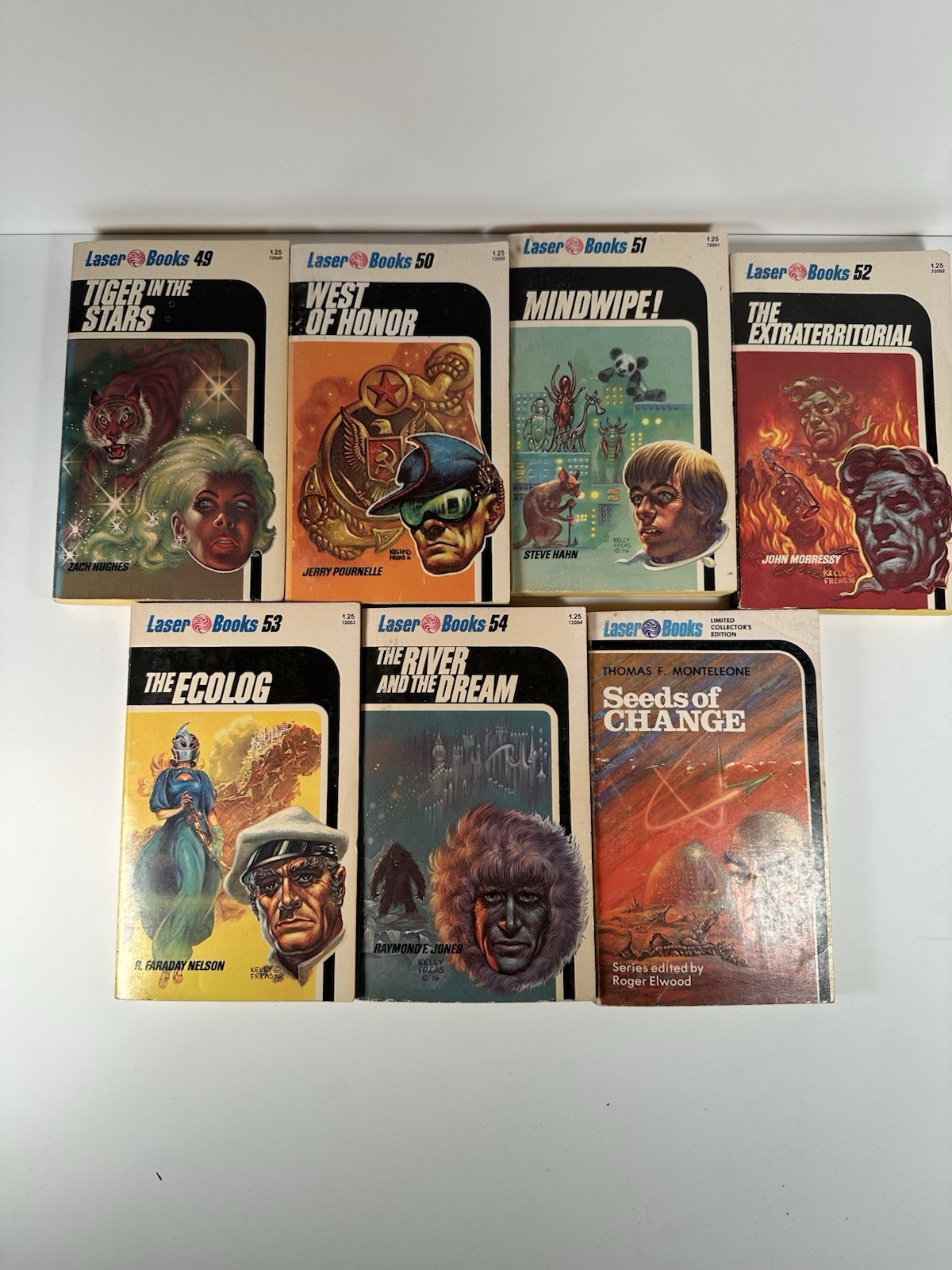 Huge Lot Of 55 Laser Books 1970s Vintage Science Fiction Paperbacks Incl #s 1-54