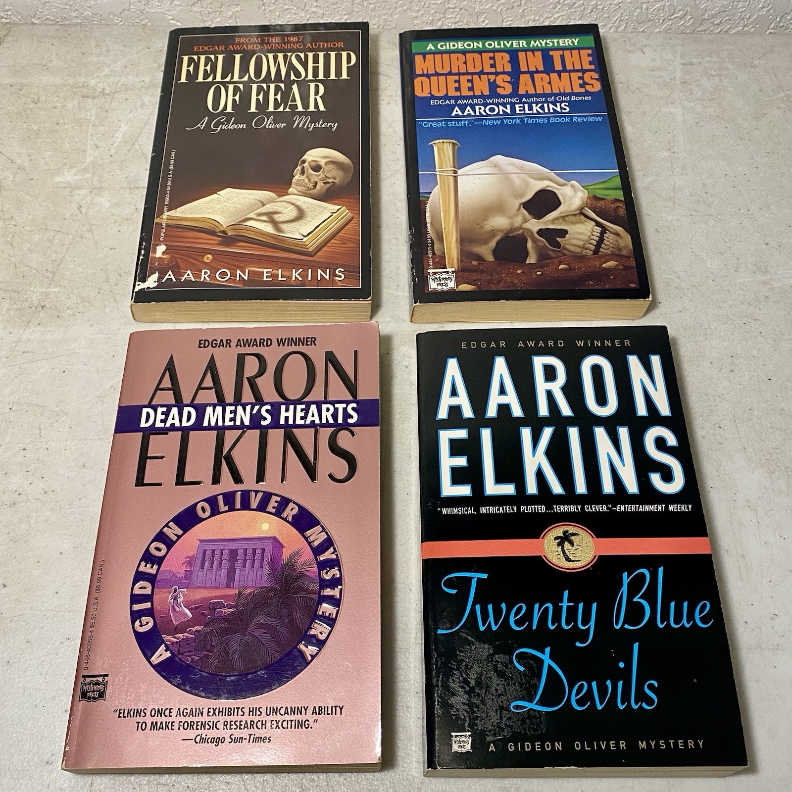 Aaron Elkins Book Lot of 8 Volumes Paperback Mystery Crime Suspense Novels