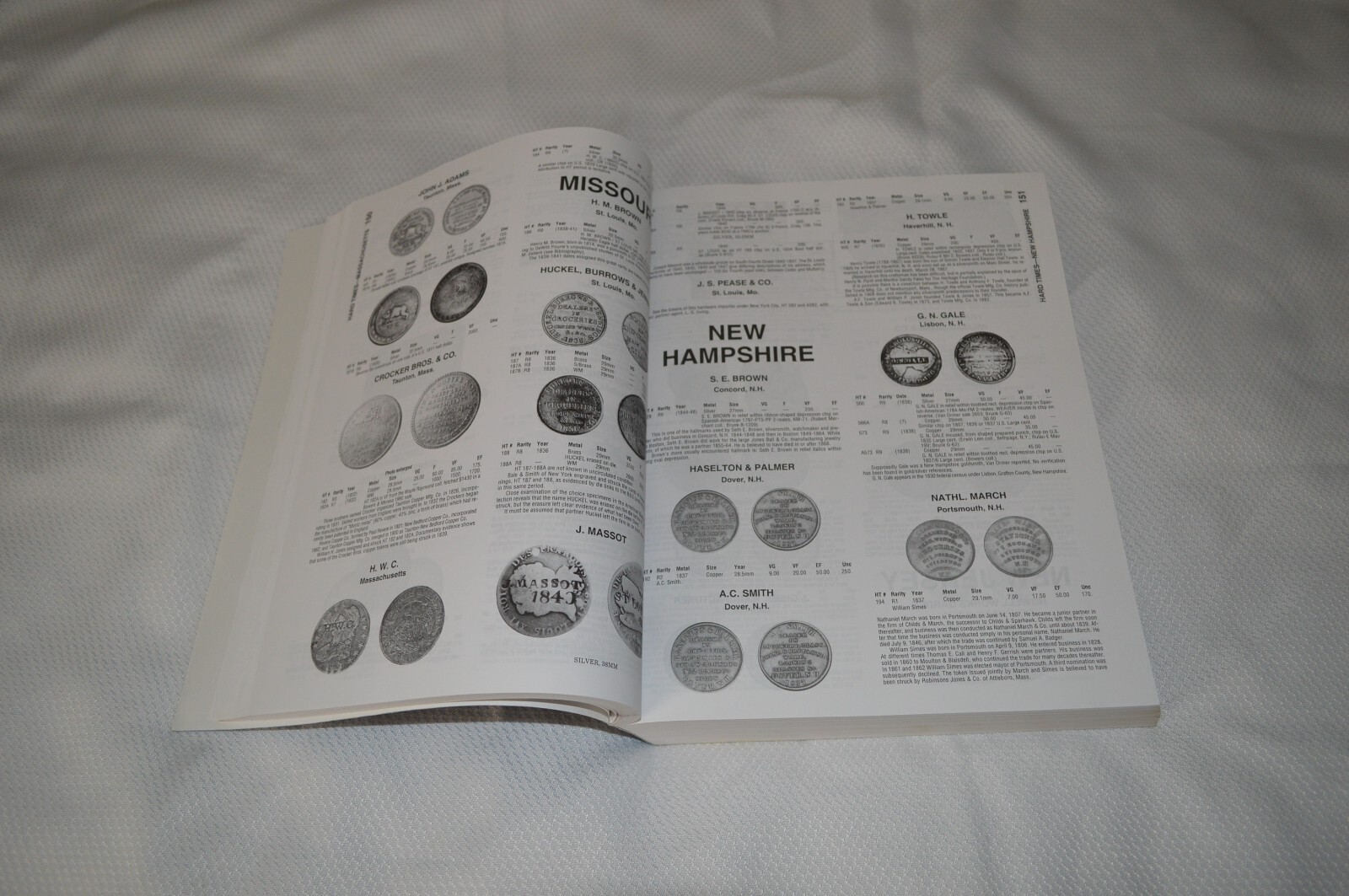 STANDARD CATALOG OF UNITED STATES TOKENS 1700-1900 ~ 4TH EDITION ~ L.N.C. # 1