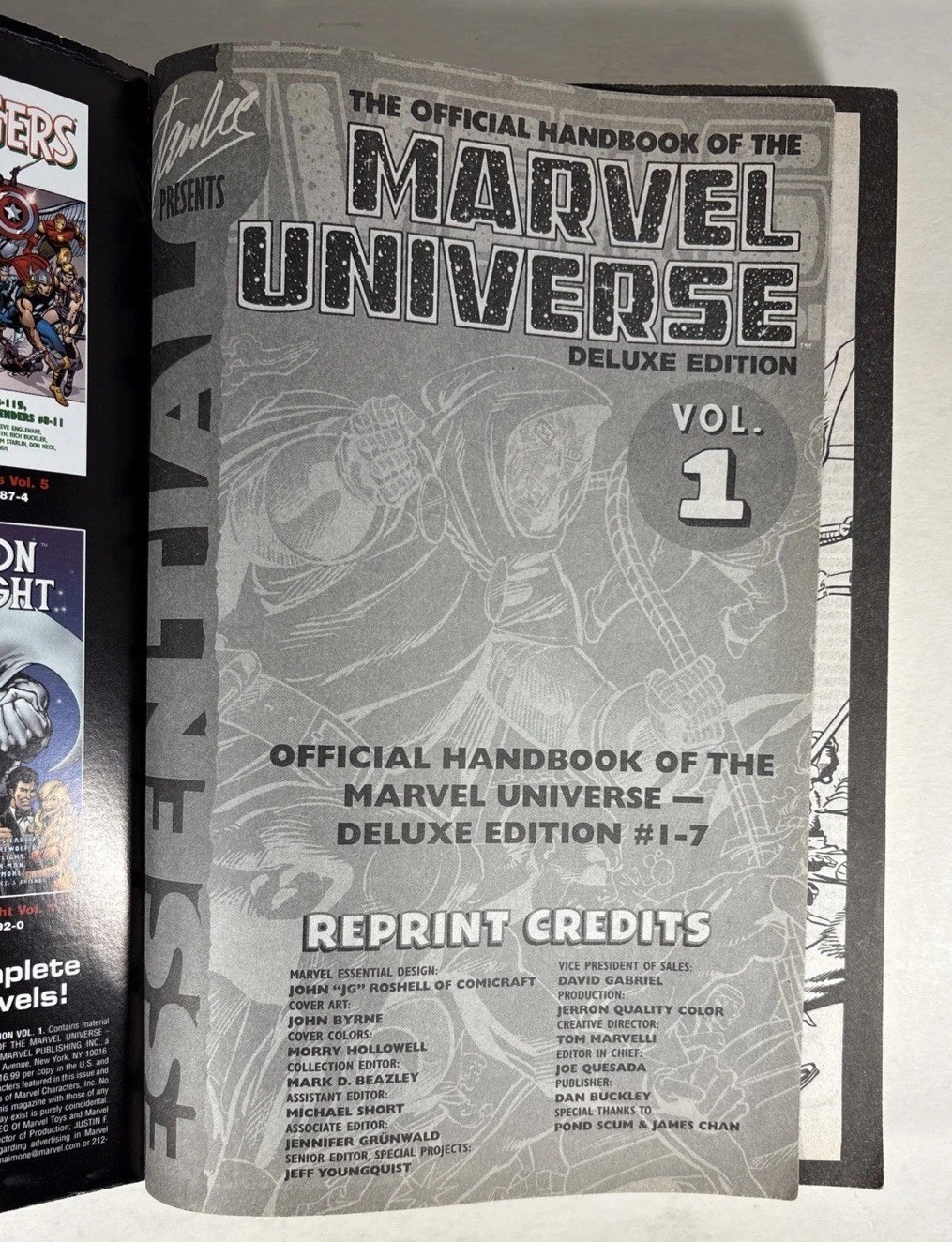 The Official Handbook of the Marvel Universe Deluxe Edition Vol 1 & 2, PBs