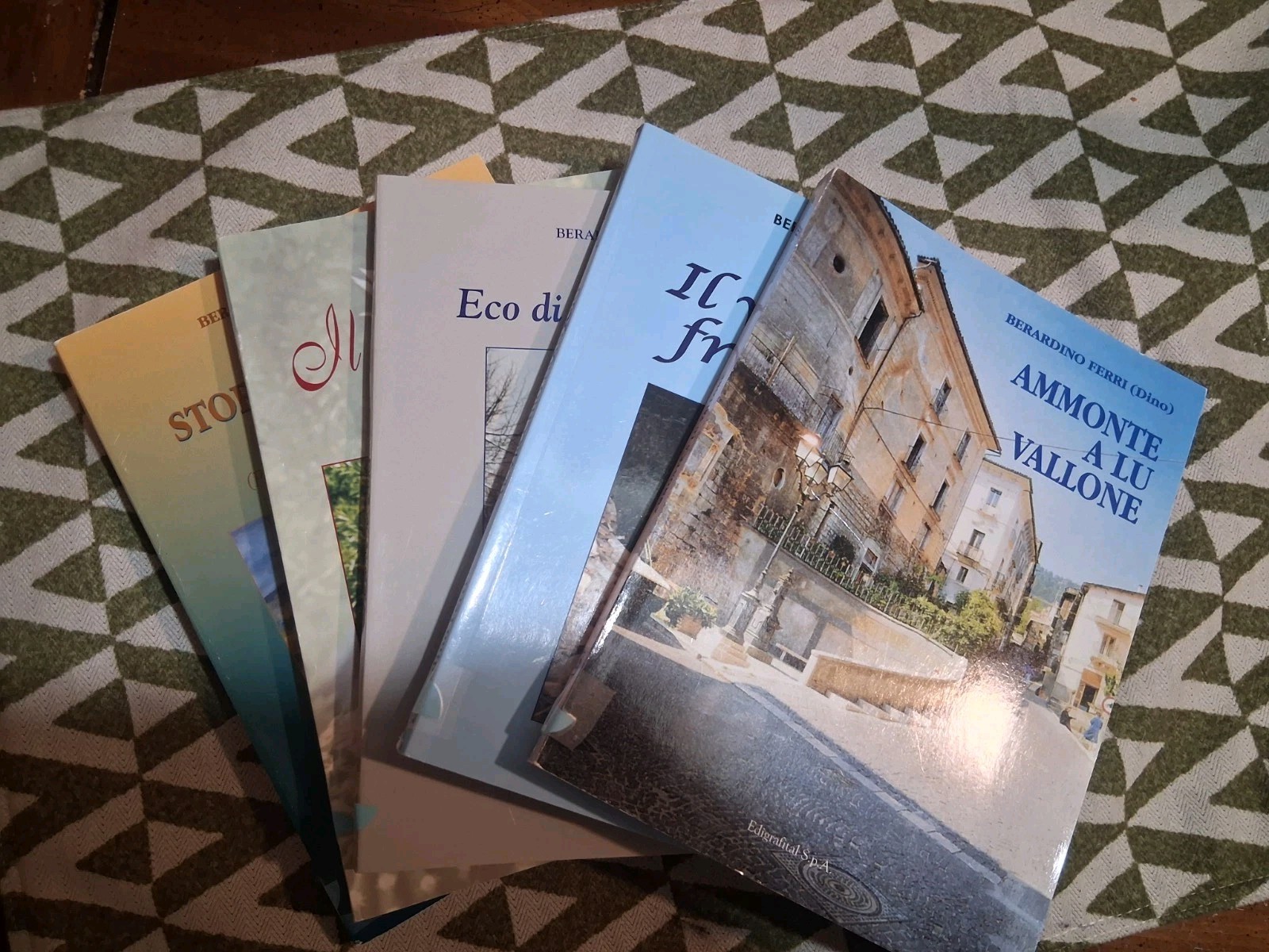 Lot Of 5 Italian Language Paperbacks Berardino Ferri Poem Books