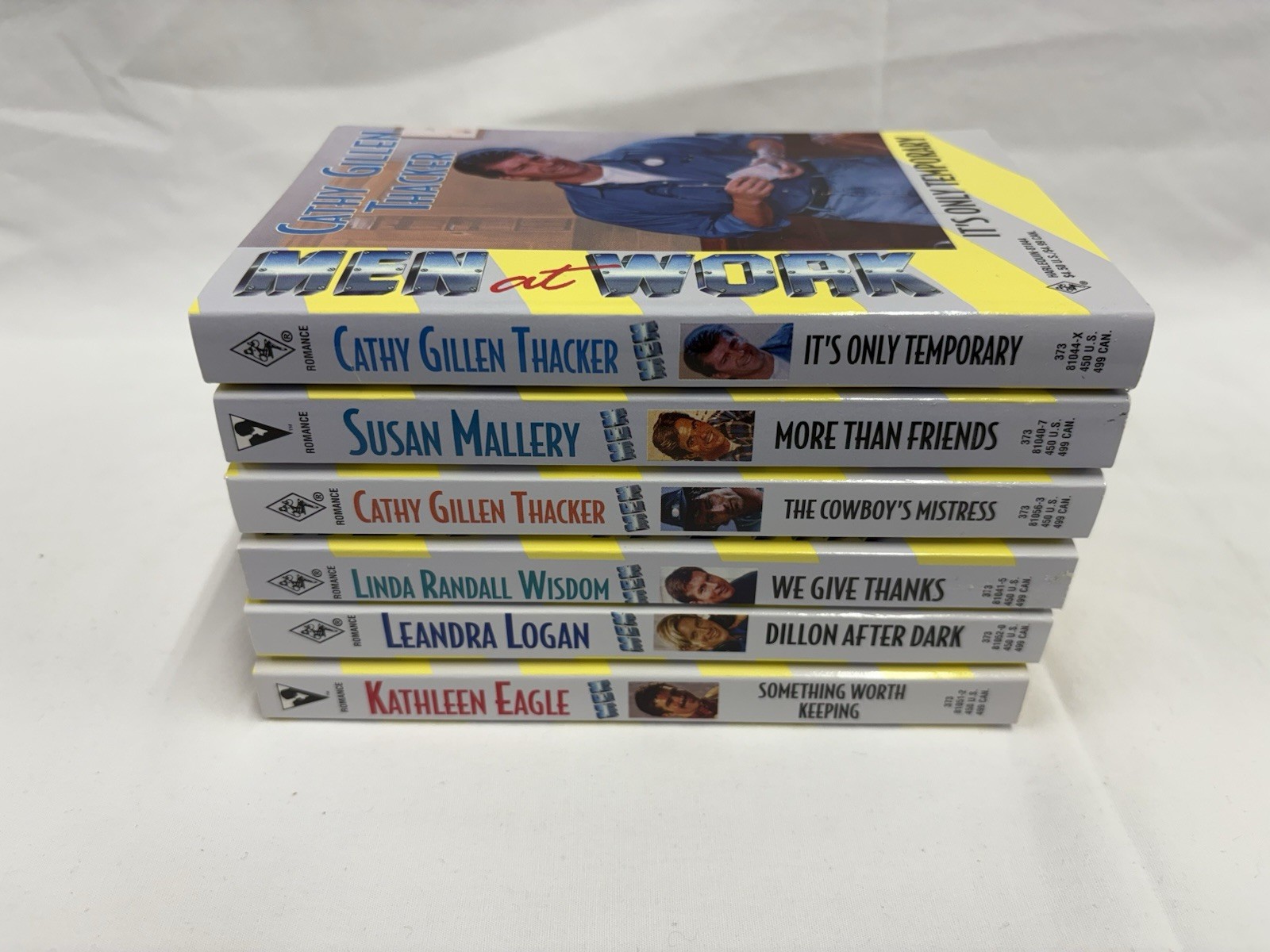 Men At Work Book Lot (6) Romance Literature