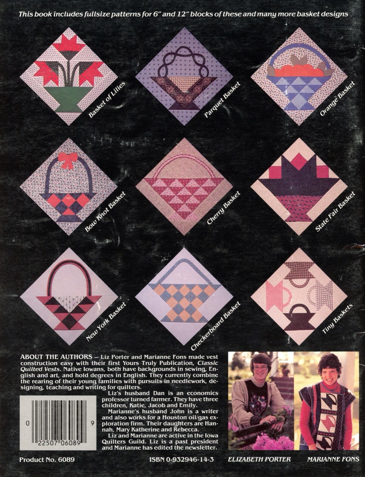 Classic Basket Patterns-Elizabeth Porter & Marianne Fons-Softcover 1984