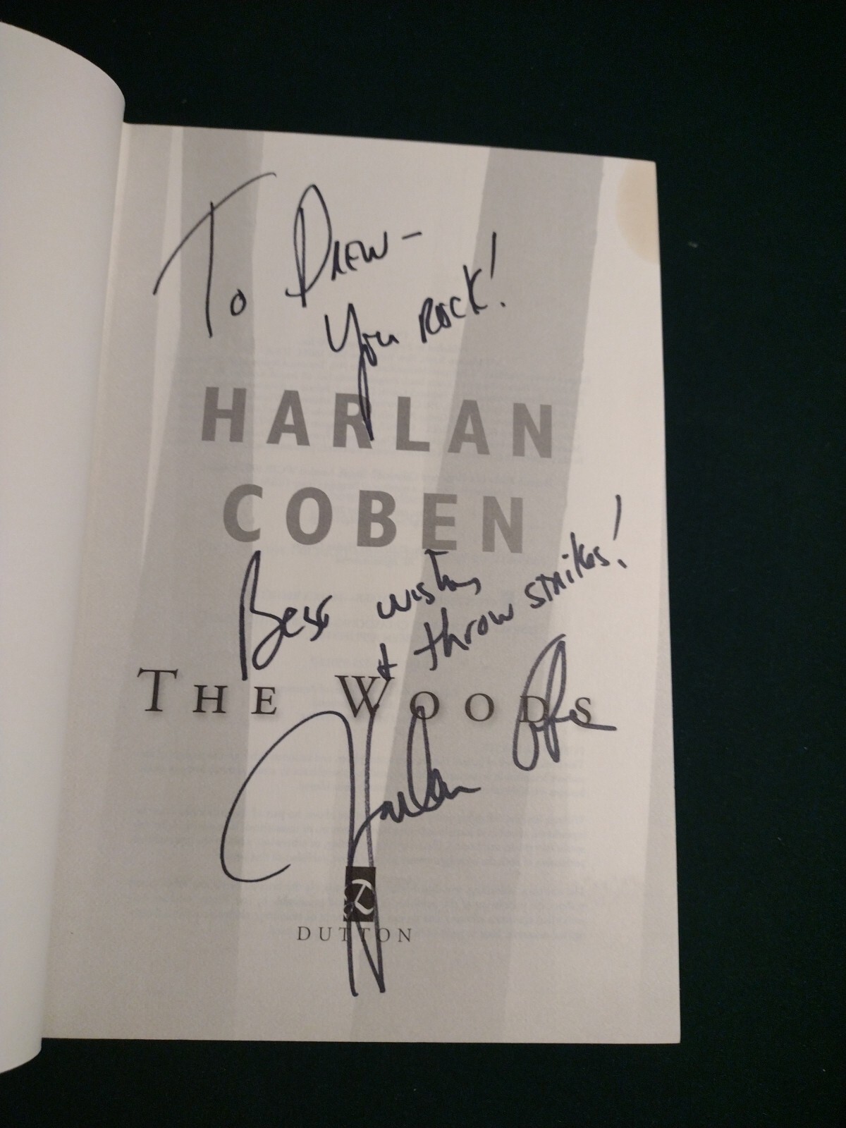 The Woods by Harlan Coben (2007, Hardcover) Signed and Inscribed 1st Edition