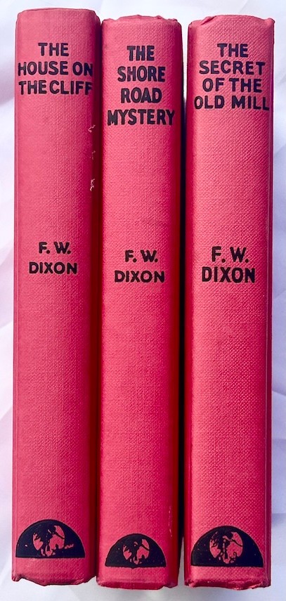 THREE Vintage Hardy Boys Books PRISTINE CONDITION Red Shield 1927 / 1991 Ltd Ed