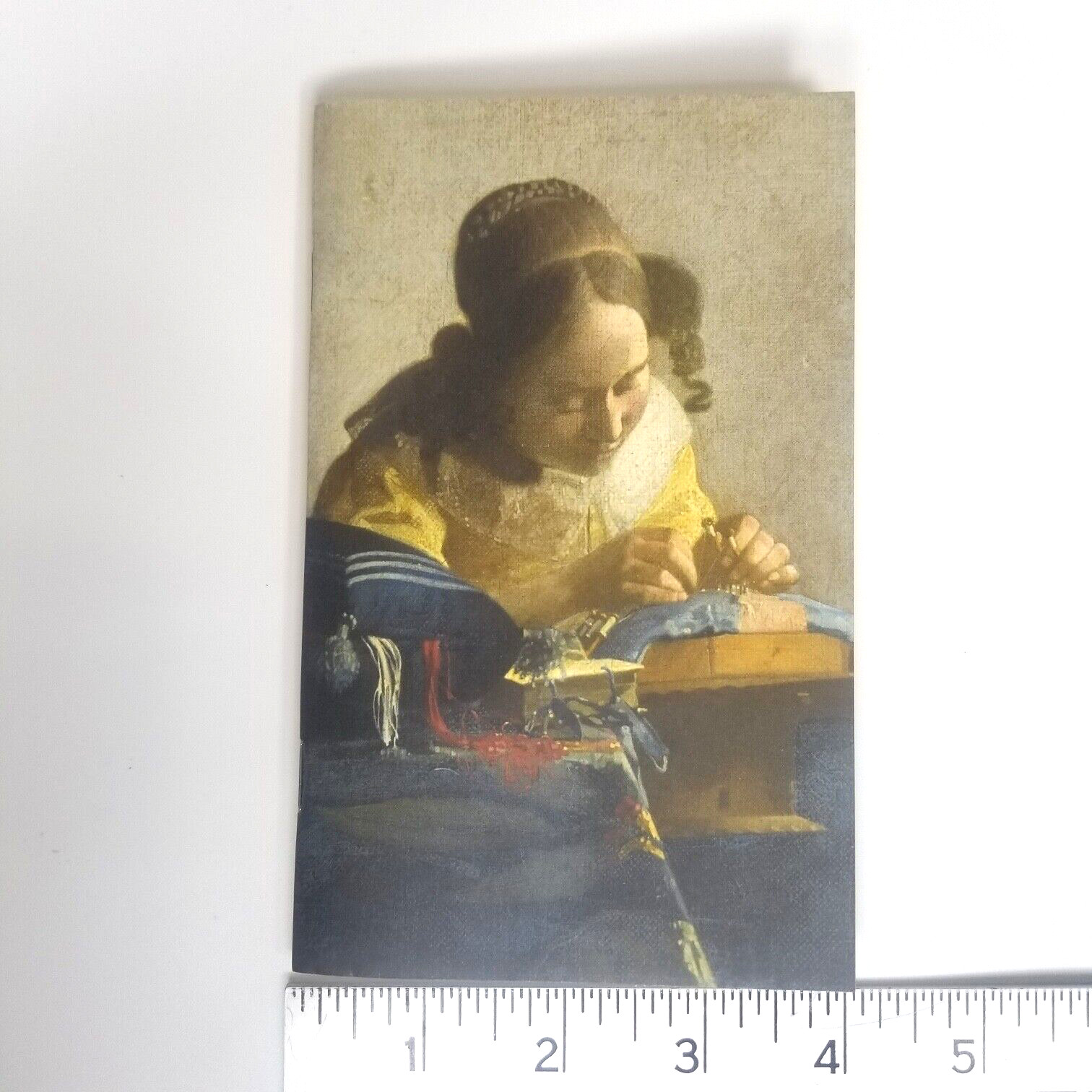 Vermeer The Lacemaker Painting Small Lined Notebook Louvre Museum 56 Blank Pages