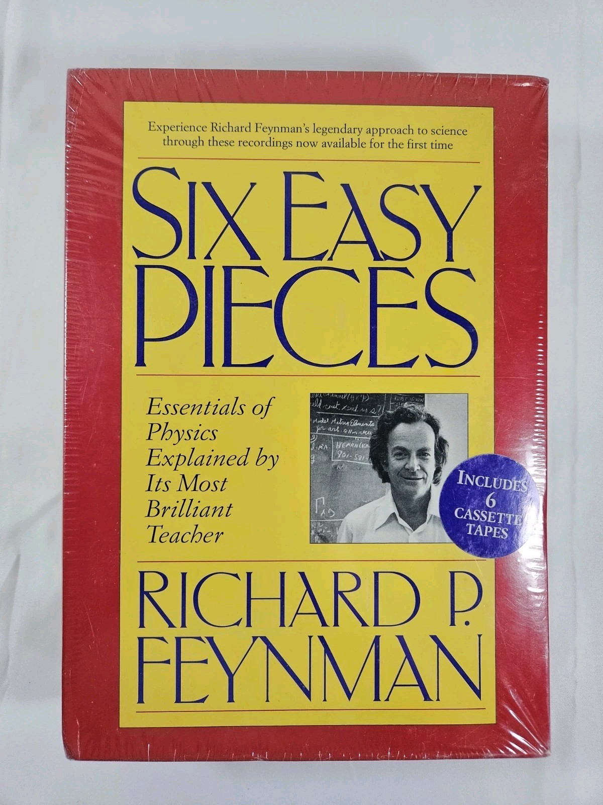 Six Easy Pieces Trade Hardcover and 6 Audio Tapes Richard P. Feynman NEW