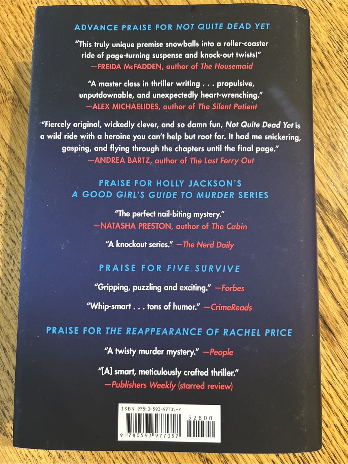 1st Edition Not Quite Dead Yet: A GMA Book Club Pick: A Novel Holly Jackson