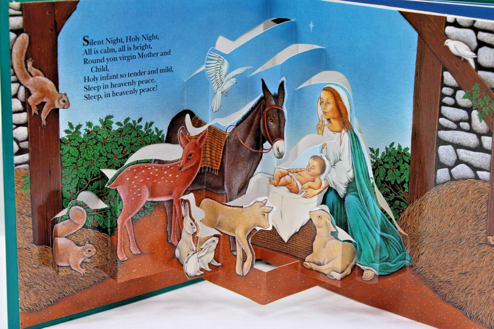 1992 Christmas Pop-up Books Lot of 5 Hard Cover Treasury Collection Vintage
