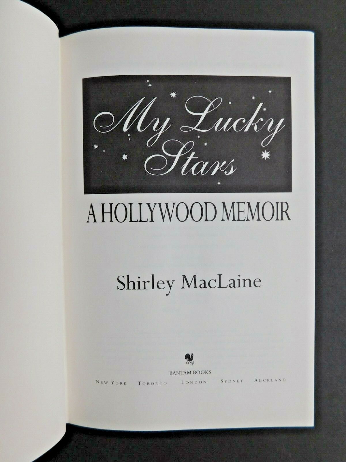 SHIRLEY MACLAINE Autobiography MY LUCKY STARS: A HOLLYWOOD MEMOIR 381 pages HCDJ