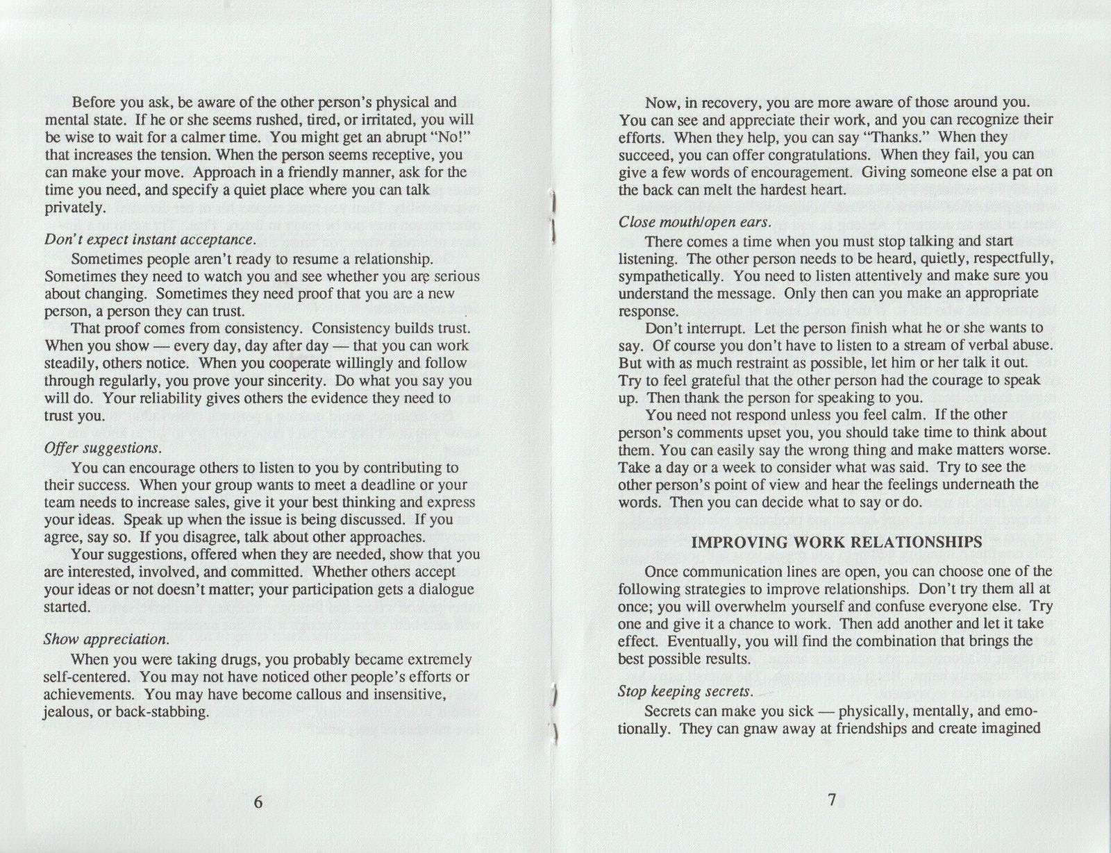 Improving Your Work Relationships, Carol Cox Smith, Alcoholics Anonymous related