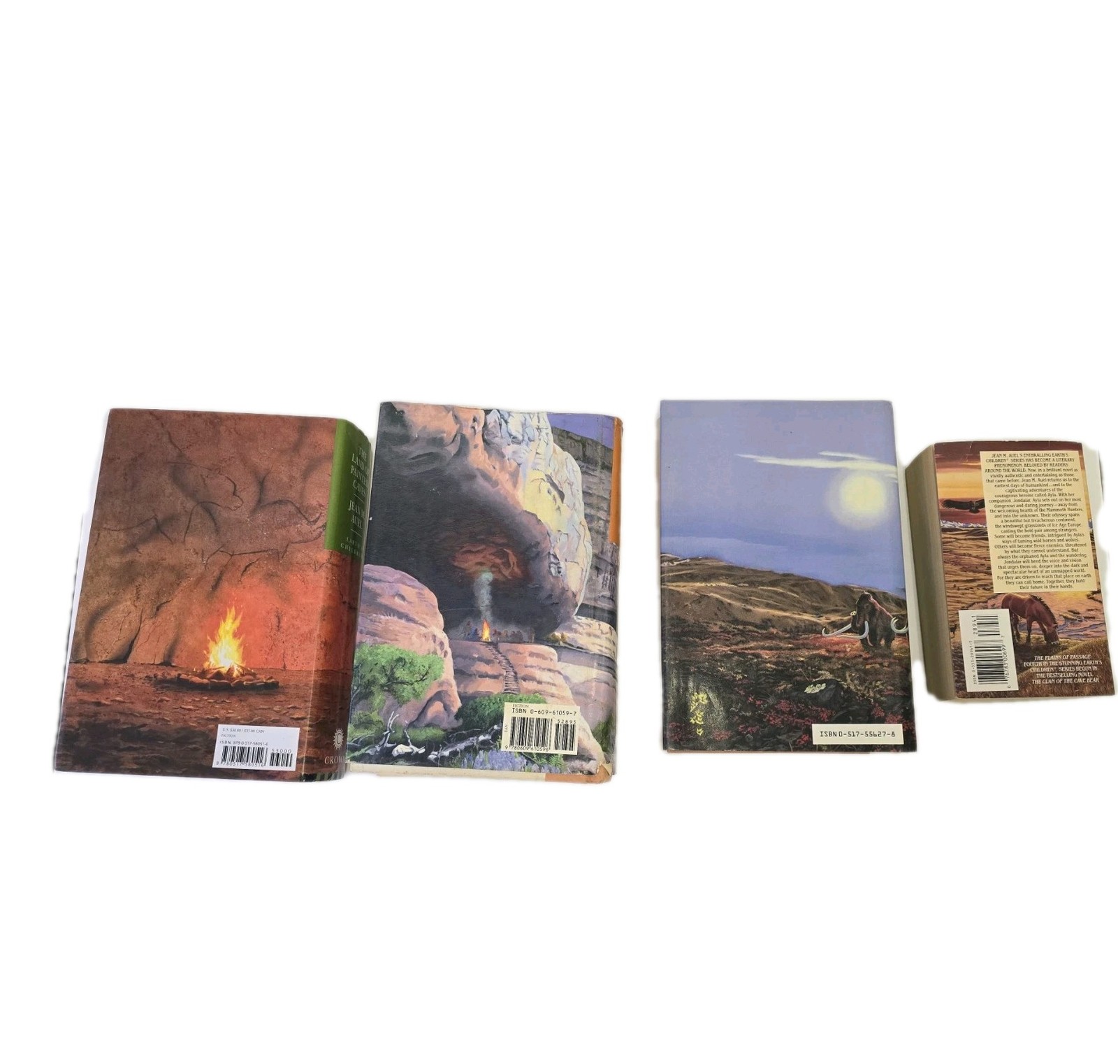 4 Jean M. Auel „Earth’s Children Series Books. 3 Hardback 1 Paperback. Bantam…
