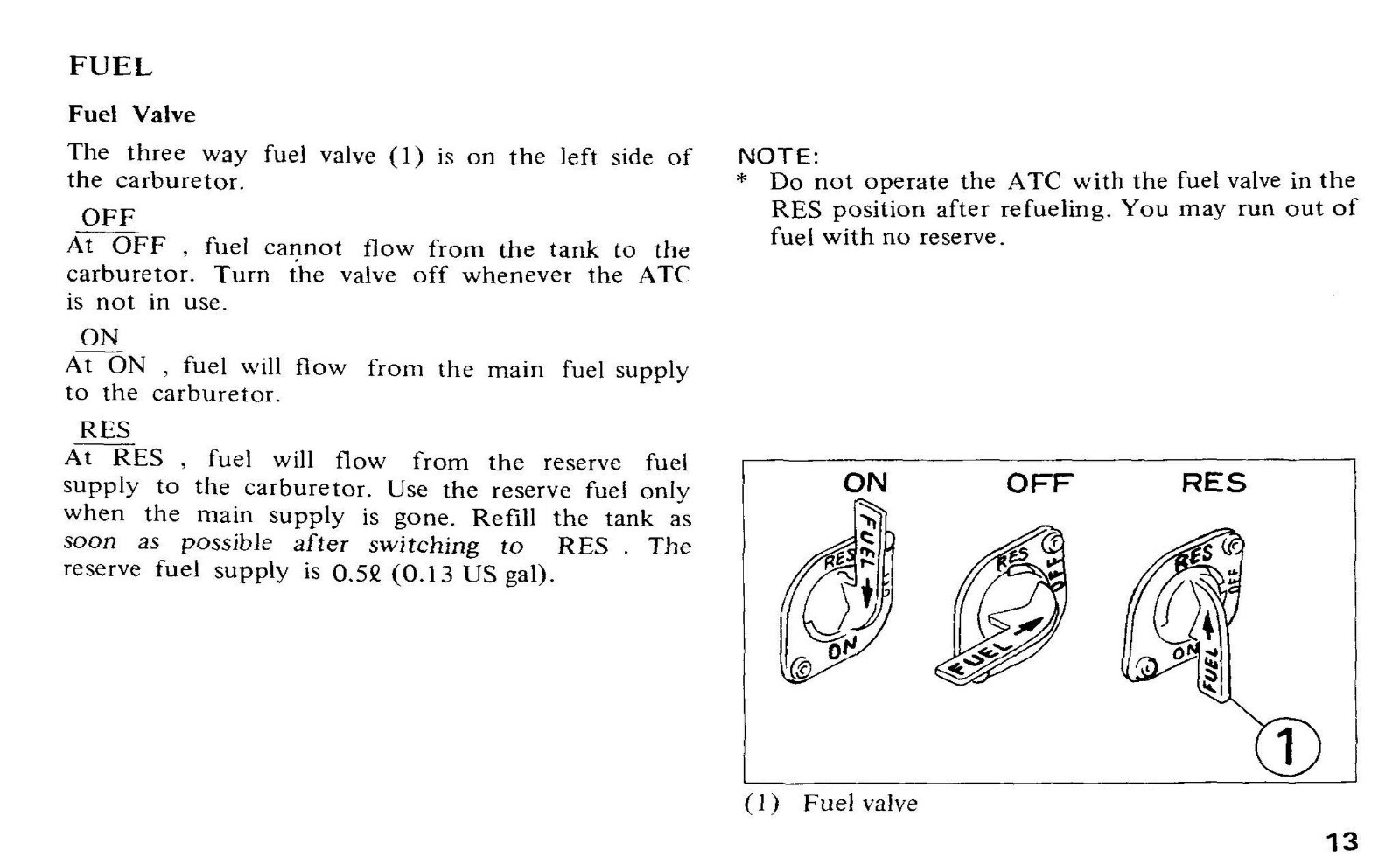 1984 Honda ATC125M Owner’s Manual 70 Pages