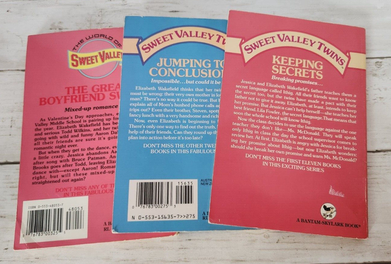 1990’s Sweet Valley Twins Books BUILD YOUR COLLECTION Francine Pascal Paperback