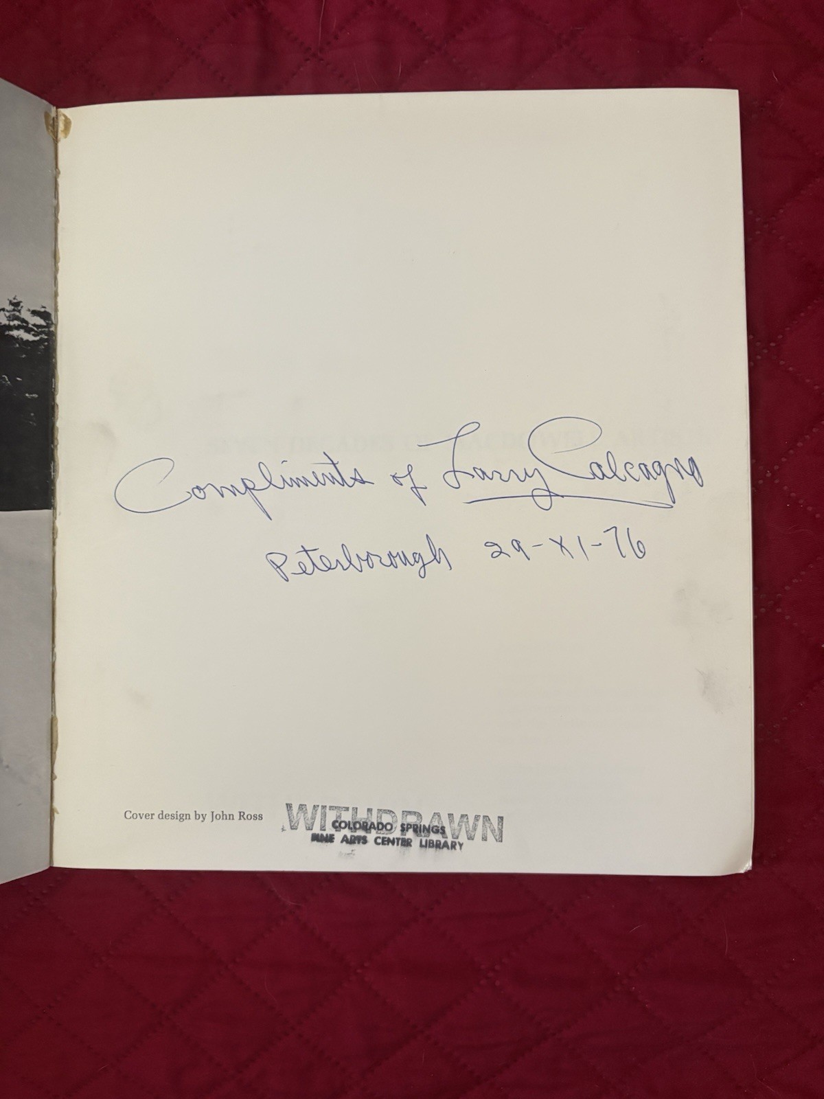 Seven Decades of MacDowell Artists PB 1976 Compilation Signed ExL
