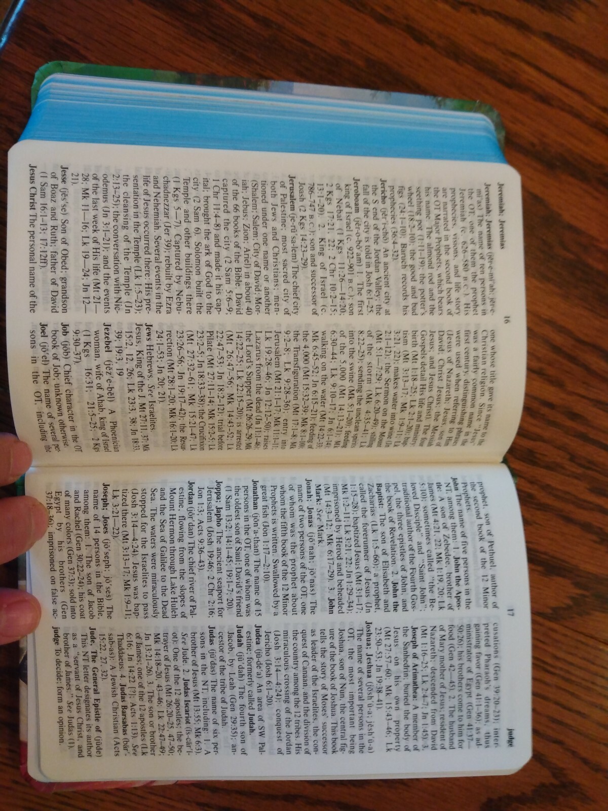 Children’s Bible KJV Seaside Bible Illustrated Nelson Hardcover blue edge