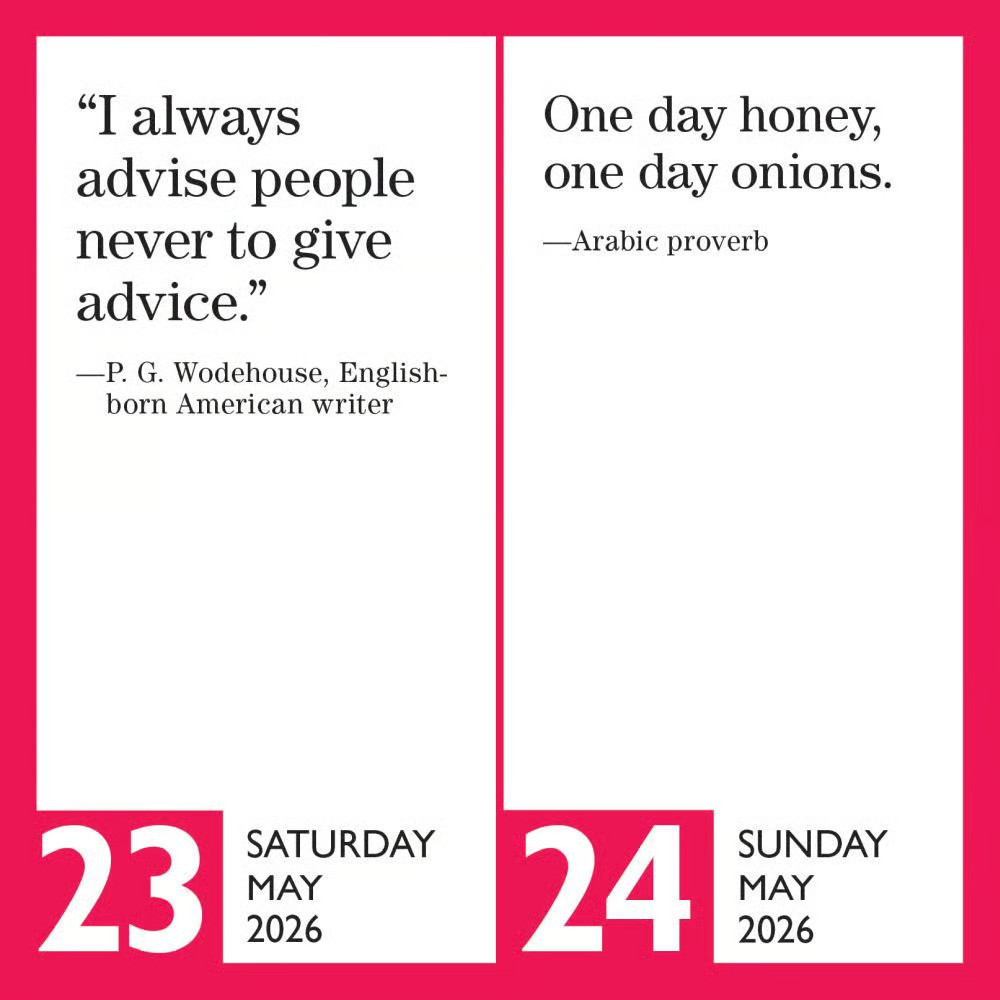 Workman Publishing, Keep Calm and Carry On Quotes 2026 Page-a-Day Desk Calendar