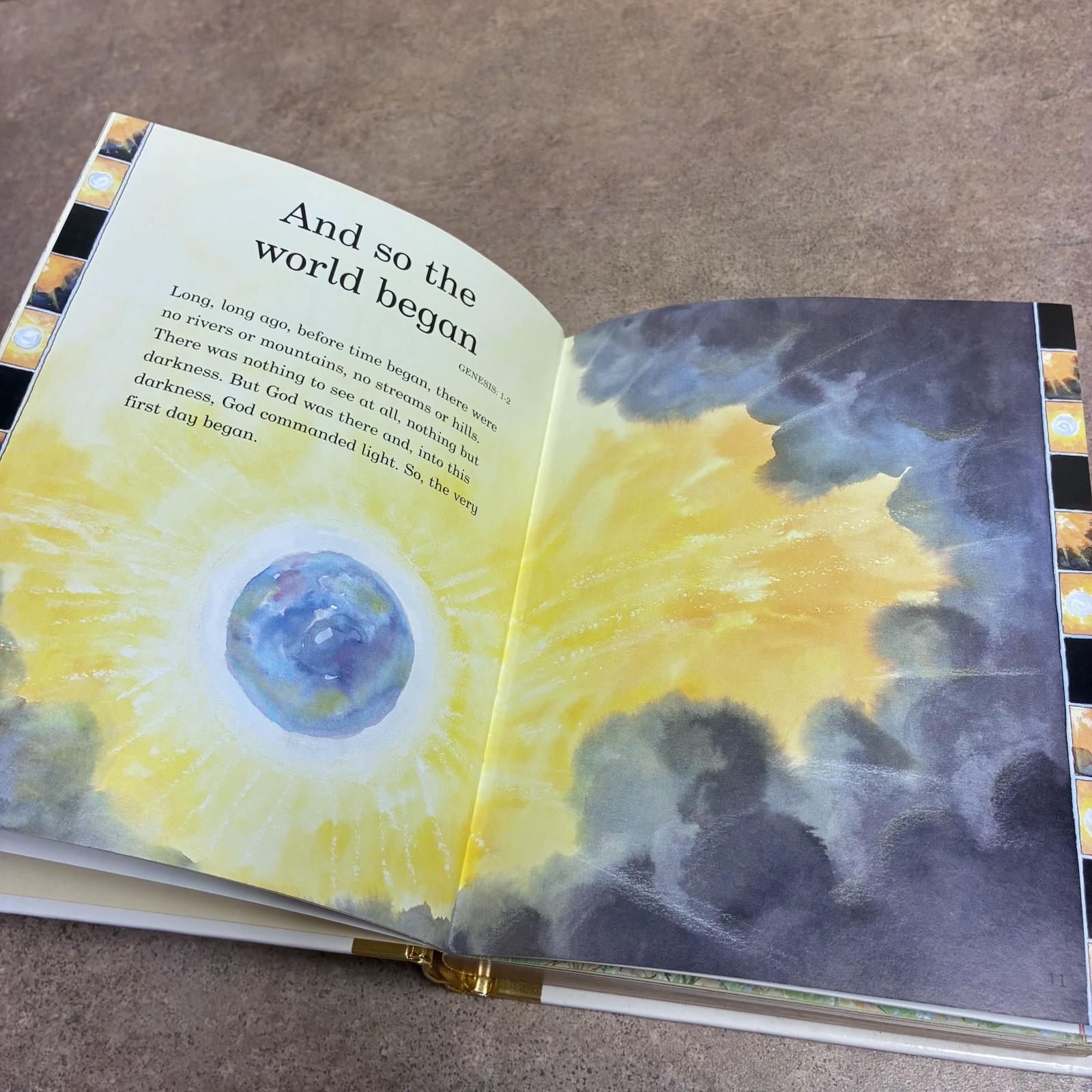 “First Bible Stories” Hardcover Children’s Book W/383 Gold Edge Pages