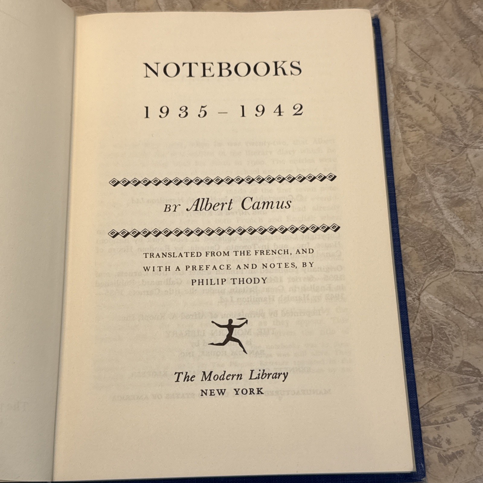 Notebooks 1935-1942 by Albert Camus