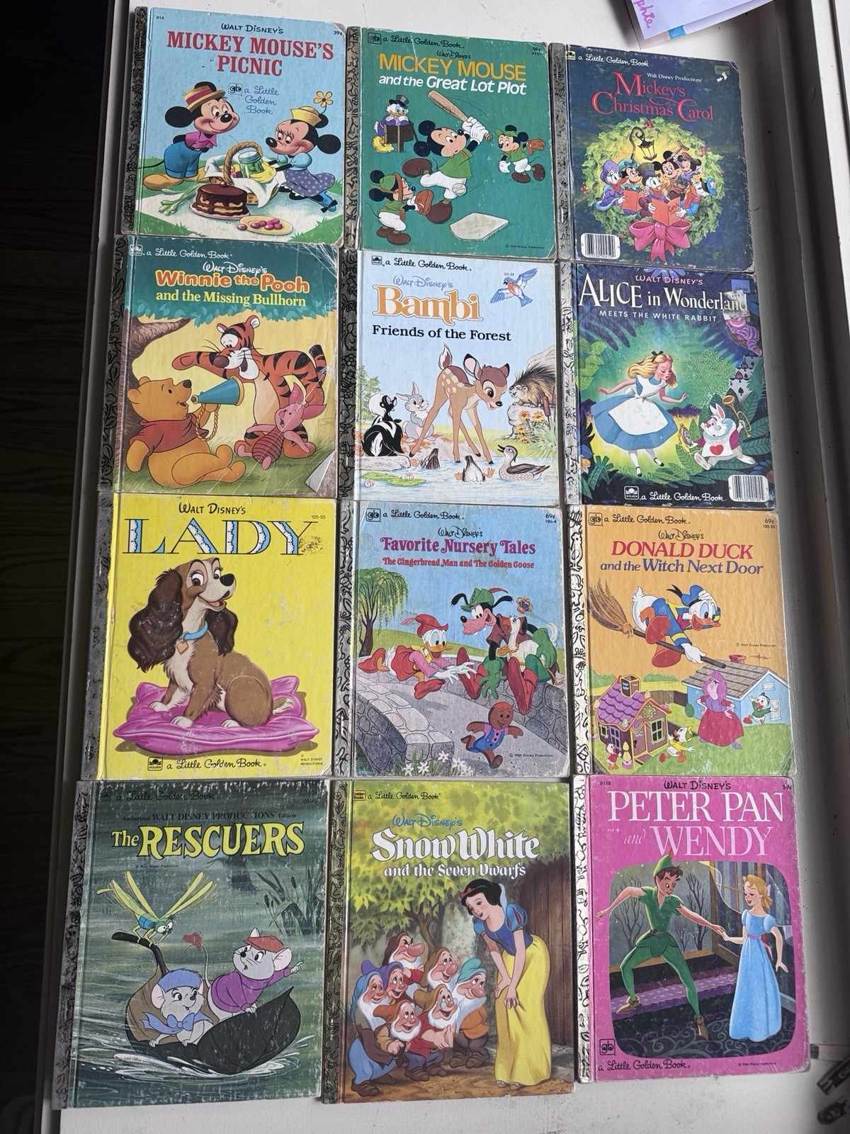 Lot Of 12 Disney Little Golden Book Read Description Many Vintage