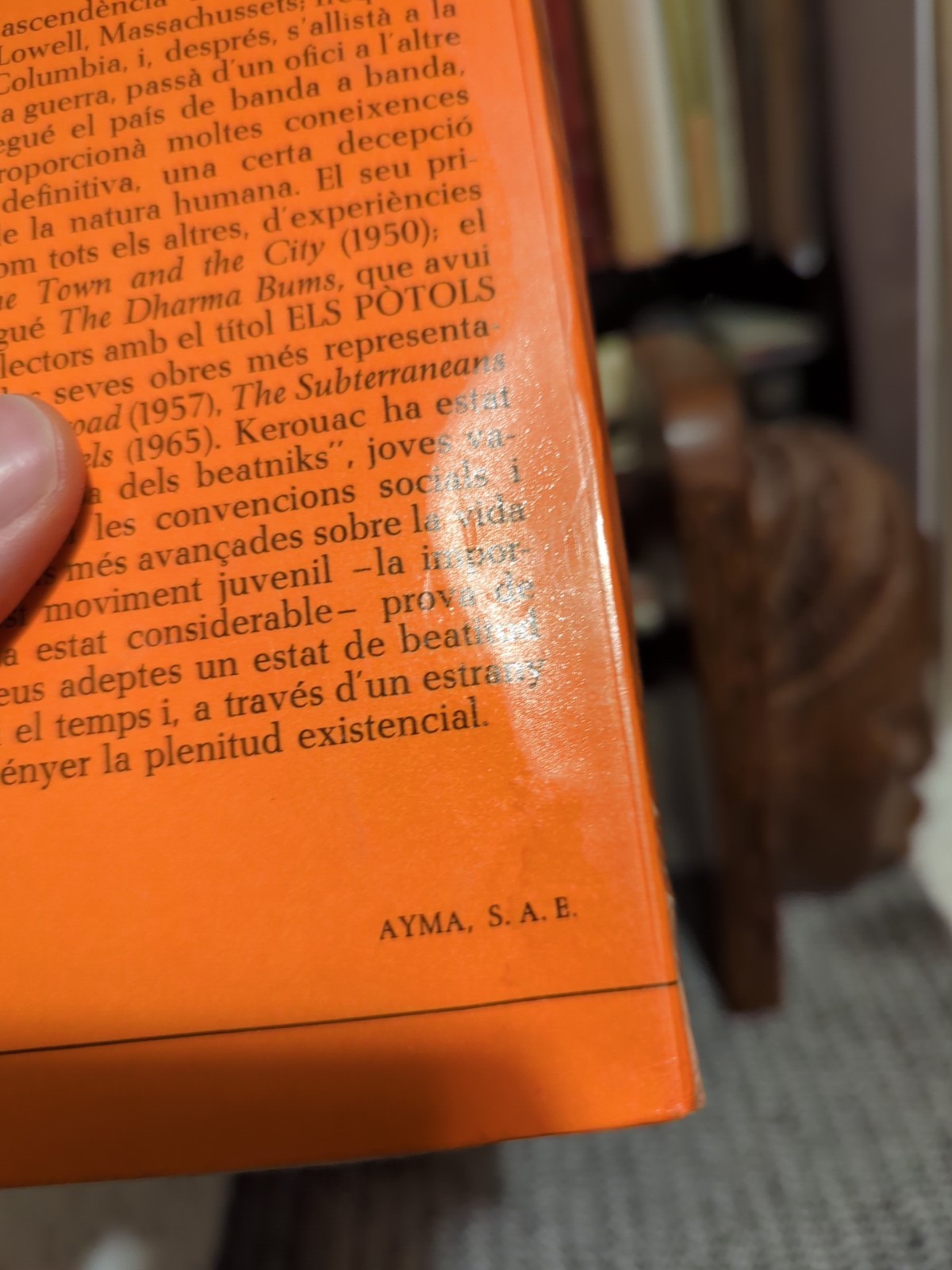 Jack Kerouac Personal Estate Copy The Dharma Bums Catalan Edition Stamped + COA
