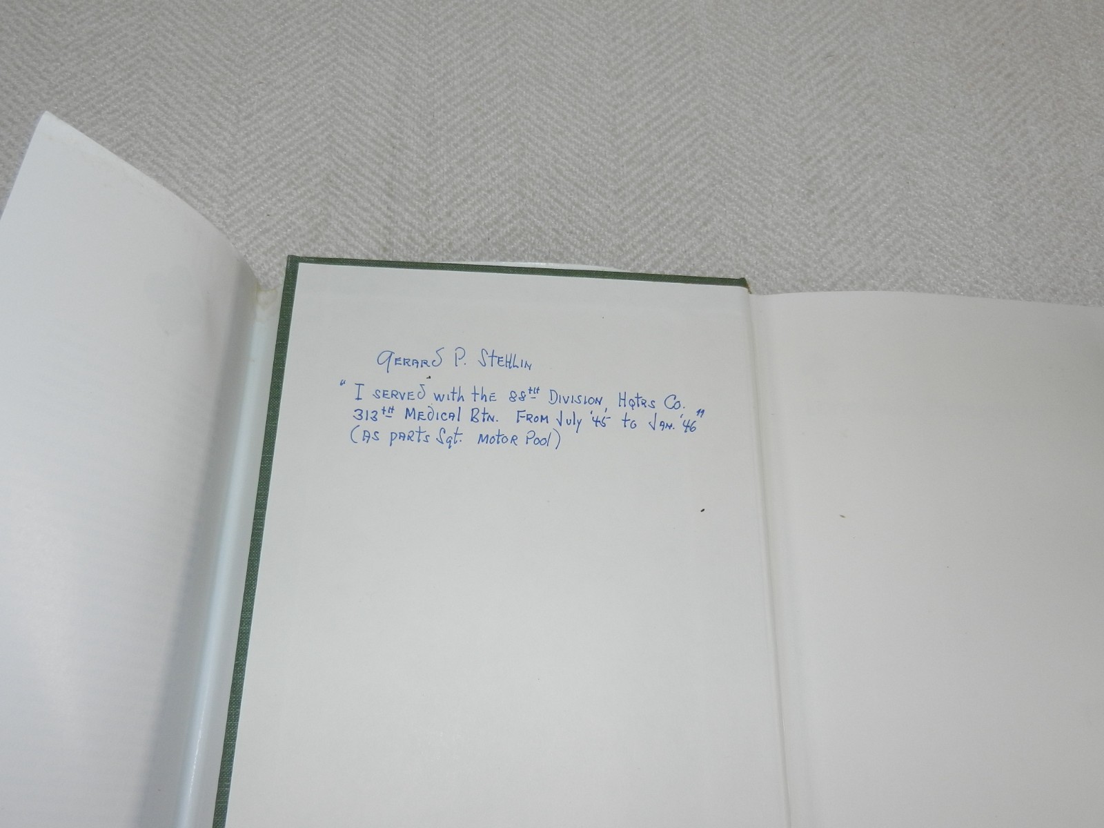 WW II 88th Division 349th Infantry & Battalion Surgeon „LONG WALK THROUGH WAR“