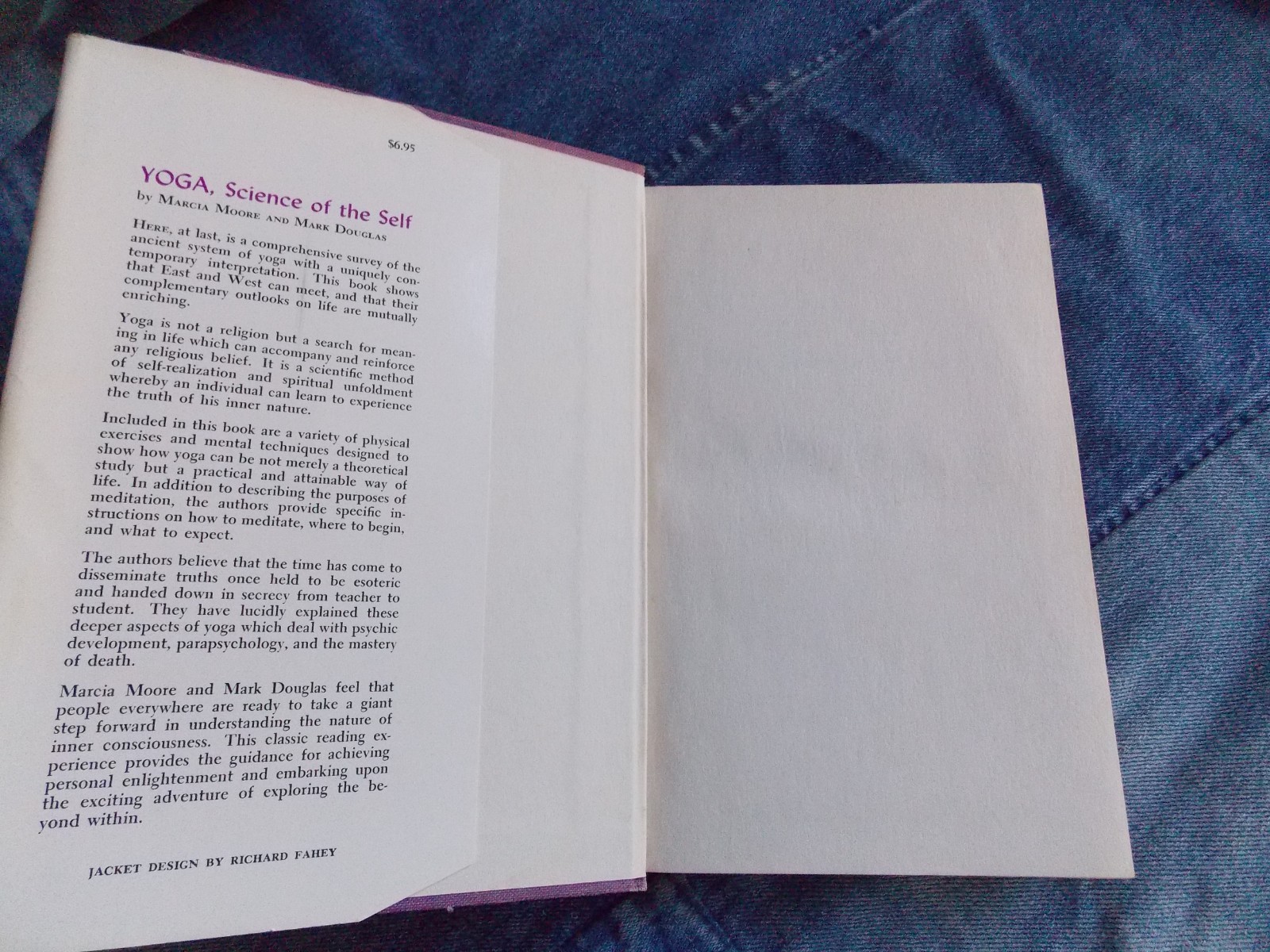 YOGA SCIENCE OF THE SELF By Marcia Moore + Mark Douglas 1st Ed HCDJ