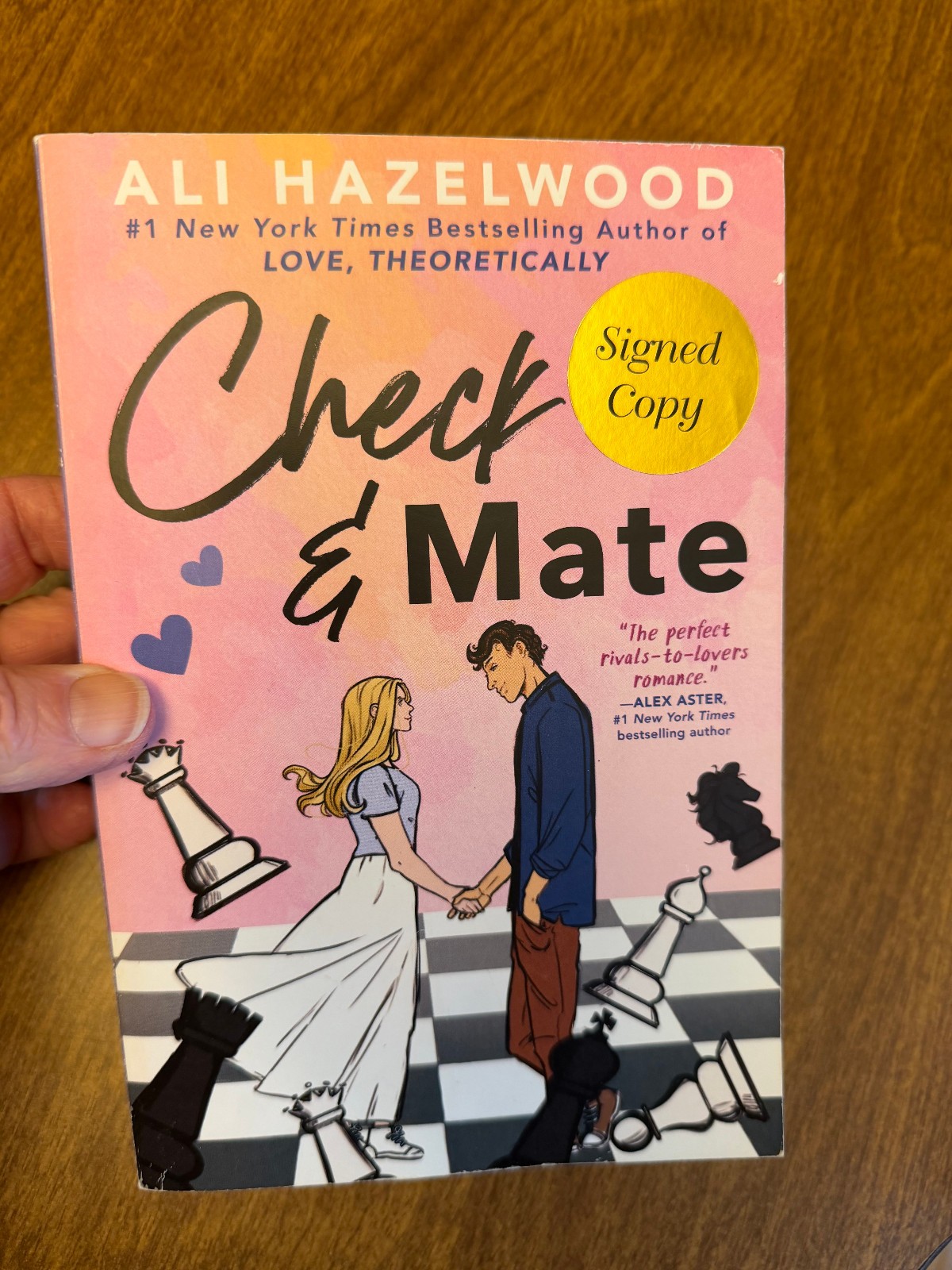 Check & Mate -Ali Hazelwood Signed 2023 1st printing -Young adult fiction EUC