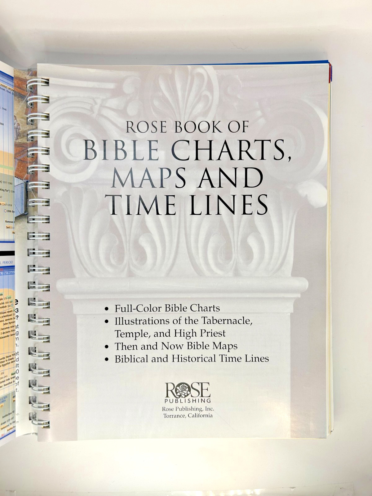 Rose Book of Bible Charts Maps & Time Lines Spiral Bound 2005 Full Color