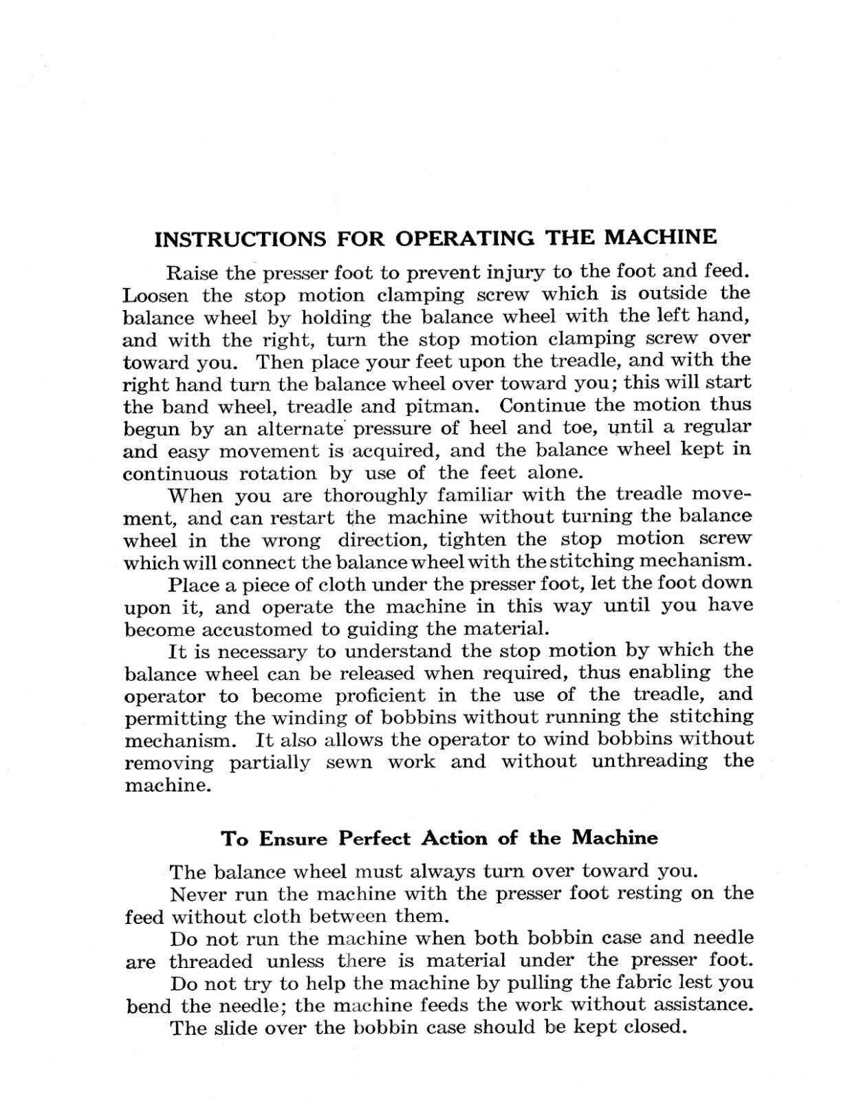 Singer Sewing Machine No. 66-1 Instruction Manual „1913“ (27 Page)
