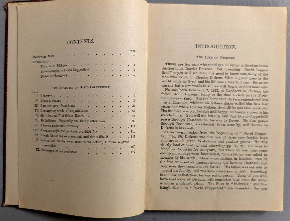 David Copperfield & David Copperfield’s Childhood Charles Dickens 1872-1898