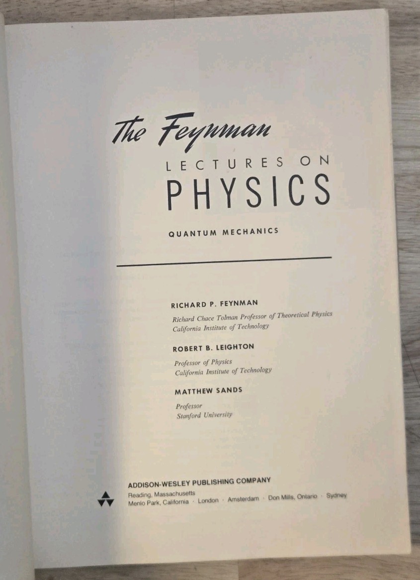 The Feynman Lectures on Physics Complete 3 Volume Set Lot Richard Feynman PB