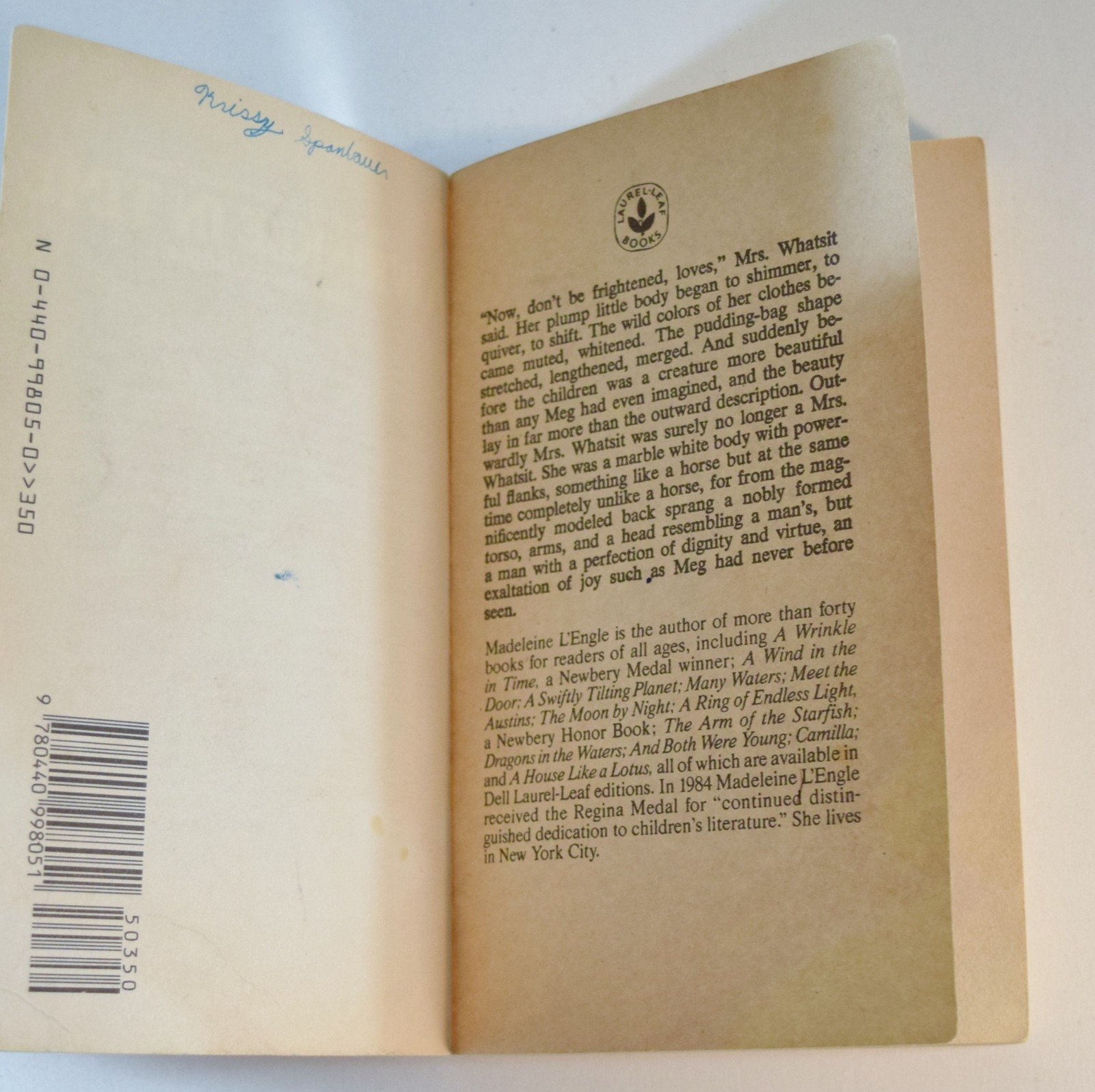 A Wrinkle in Time by Madeleine L’Engle 1976 vintage paperback Stranger Things