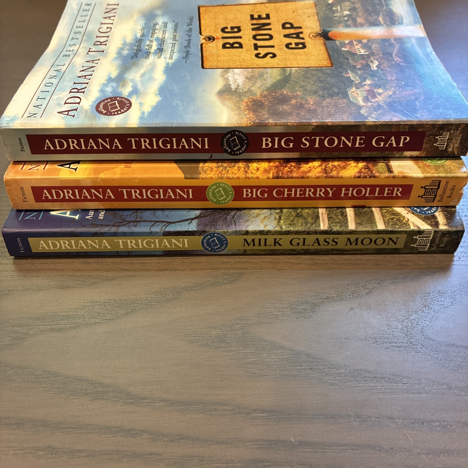 Adriana Trigiani Paperback Lot Big Stone Gap Big Cherry Holler Milke Glass Moon