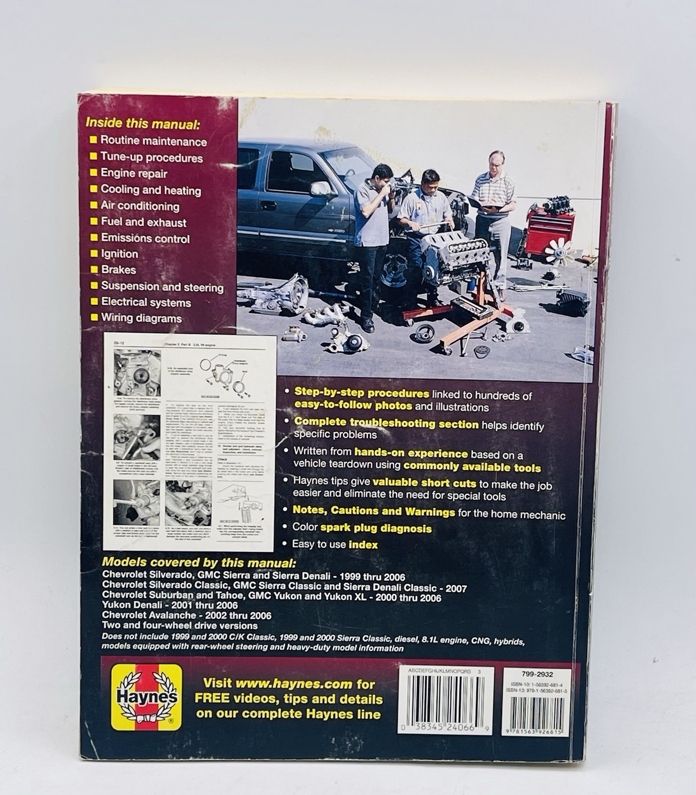 Haynes Repair Manual #24066. Chevrolet Silverado GMC Sierra Pick-Ups, 1999-2006