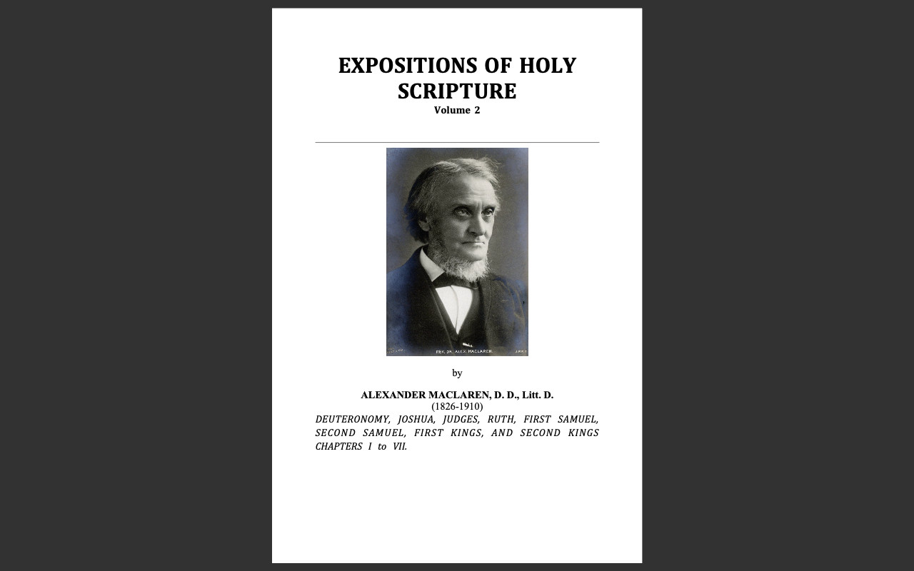 Expositions of Holy Scripture by Alexander Maclaren, (E-Book CD) ALL 17 Volumes