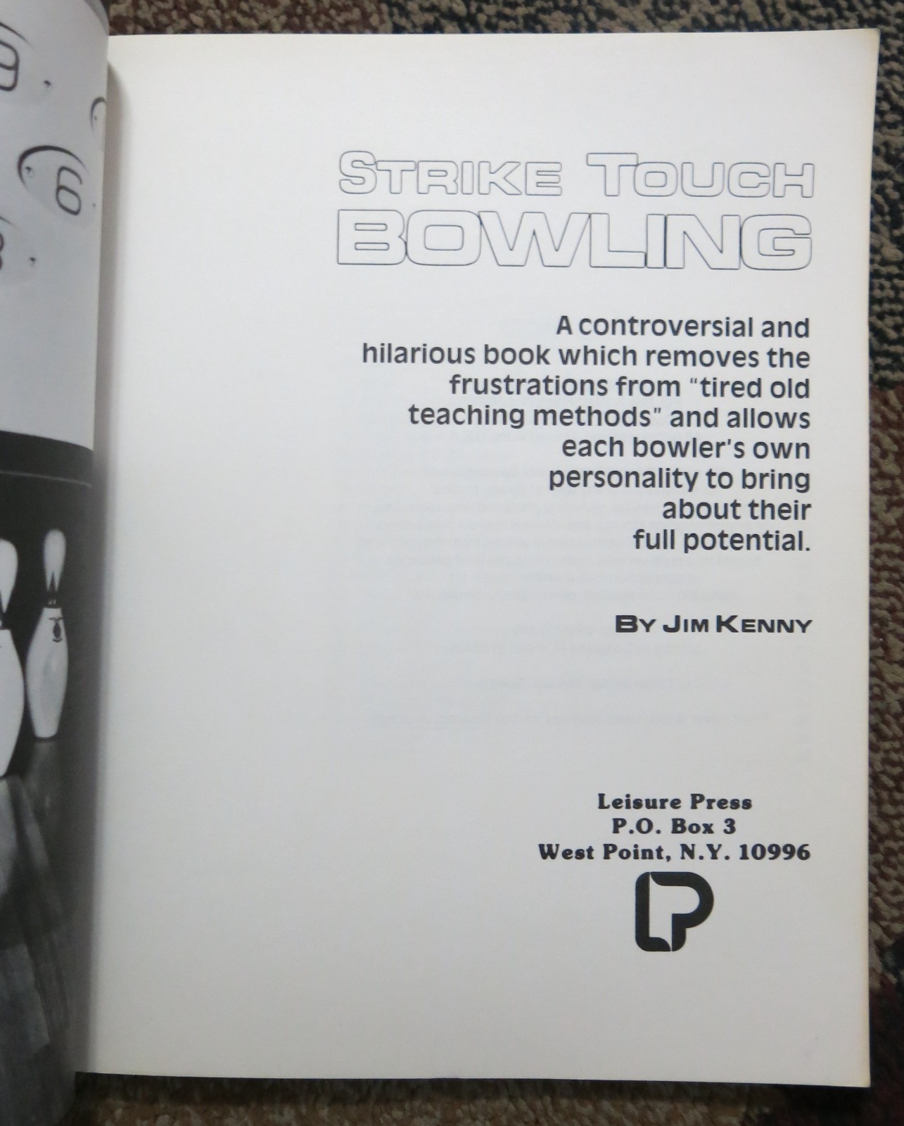 Strike Tough Bowling by Jim Kenny 1982